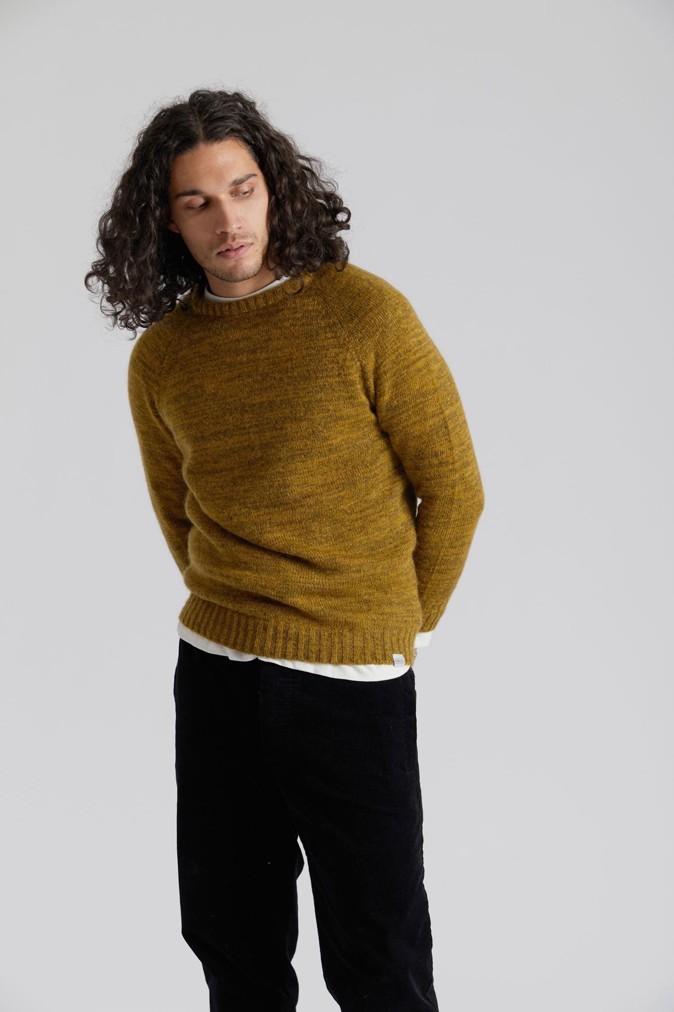 Elijah Mohair Blend Jumper Mustard