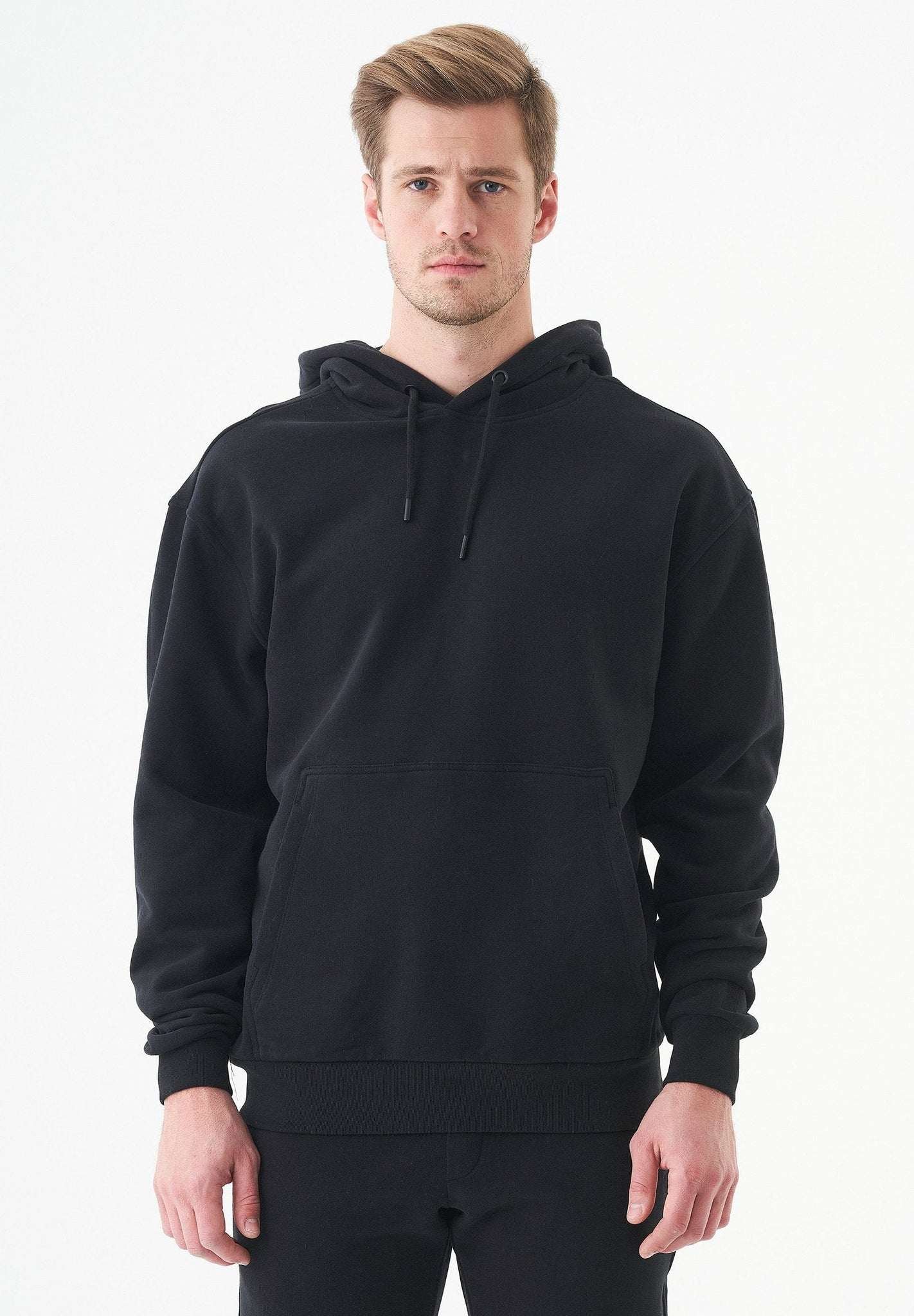 Halki Unisex Soft Touch Organic Cotton Hoodie Black