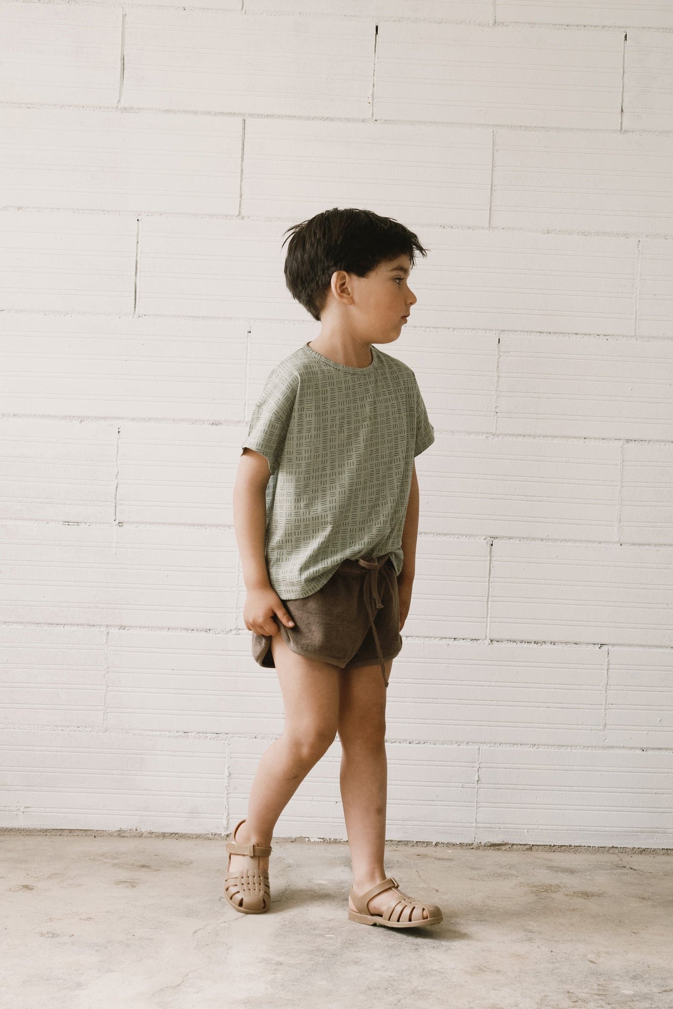 Kid's Haco Oversized T-Shirt Wicker Green