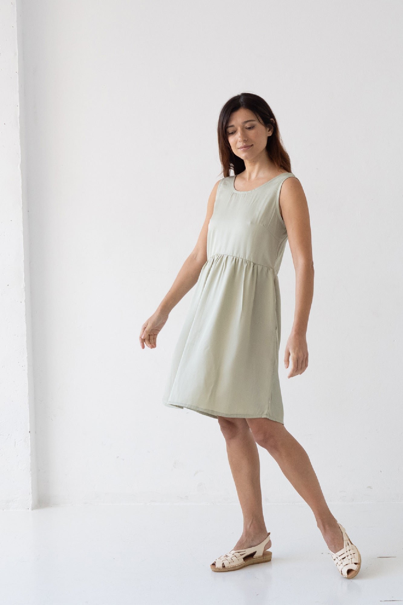 Hazel Tenzel Strap Dress Green