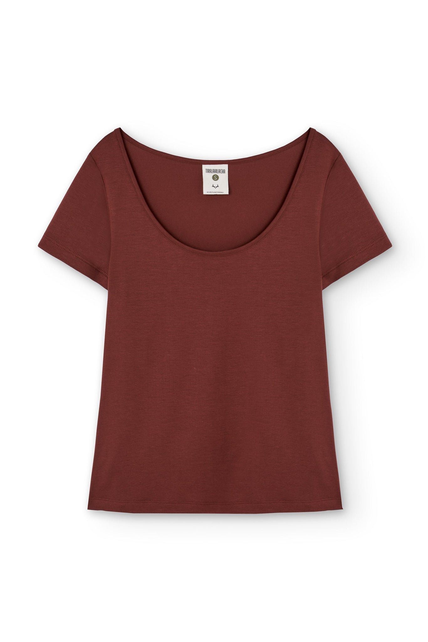 Hilda Short Sleeved Tencel T-Shirt Red