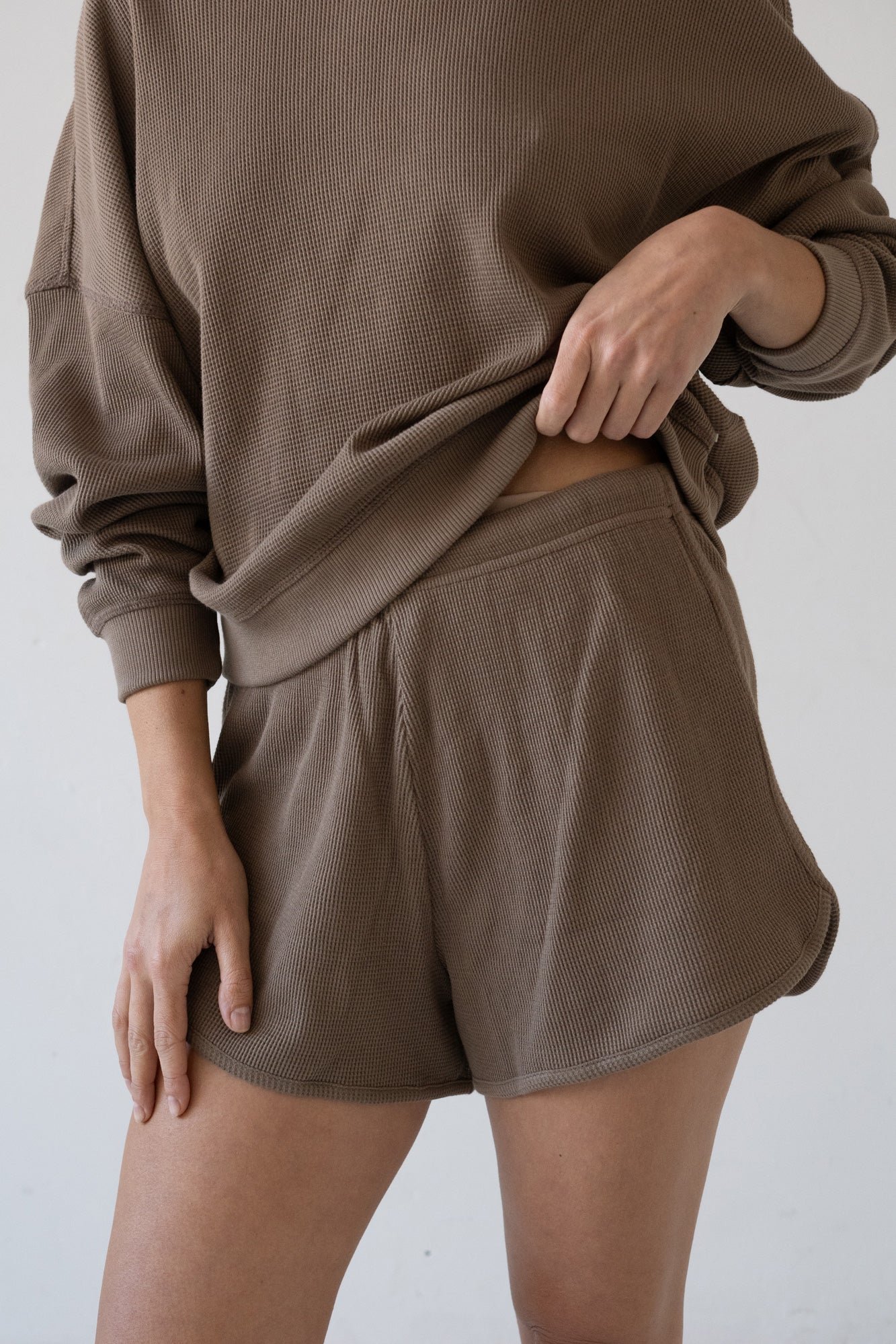 Haiku Waffle Shorts Brown