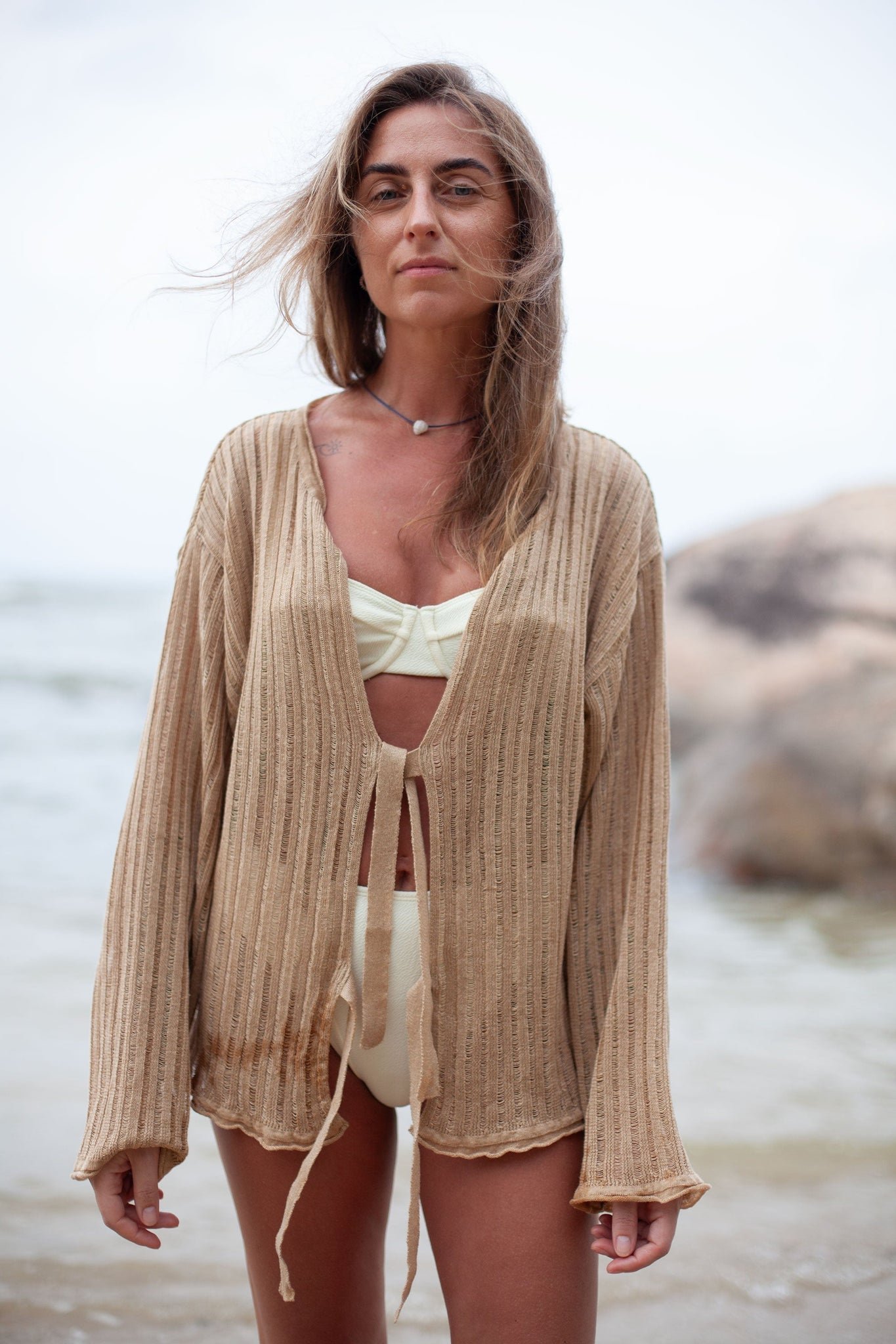 Sole Linen Cardigan Sand