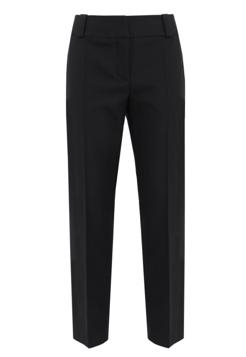 Cigarette Wool Pants Black