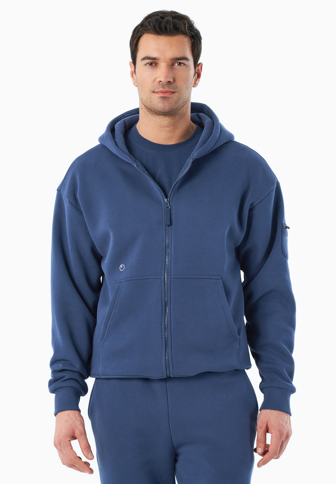 JENNA Unisex Full Zip-Hoodie Navy