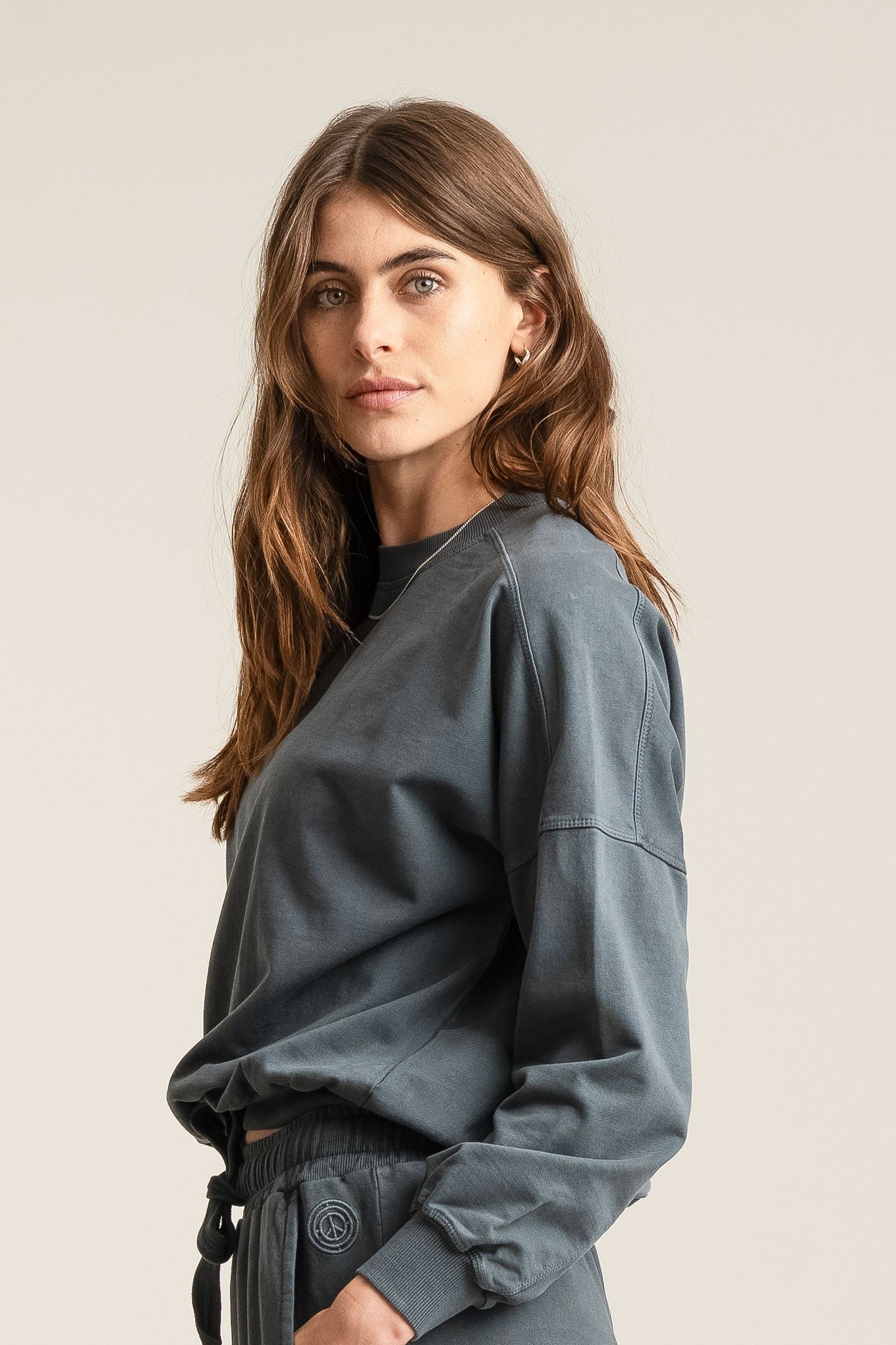 Dawn Organic Cotton Sweatshirt Washed Black