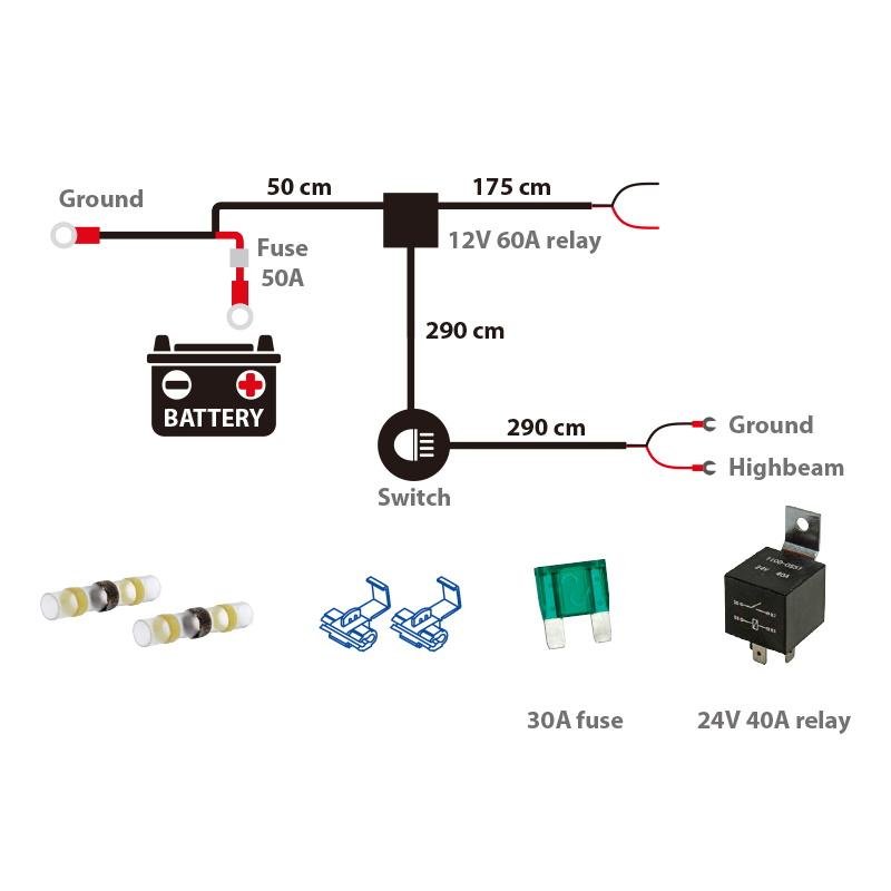 Kytkentäsarja Super Captain valoille