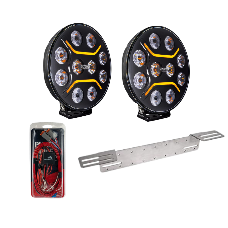 LED-lisävalosetti Strands Dark Knight Intense 9 X2
