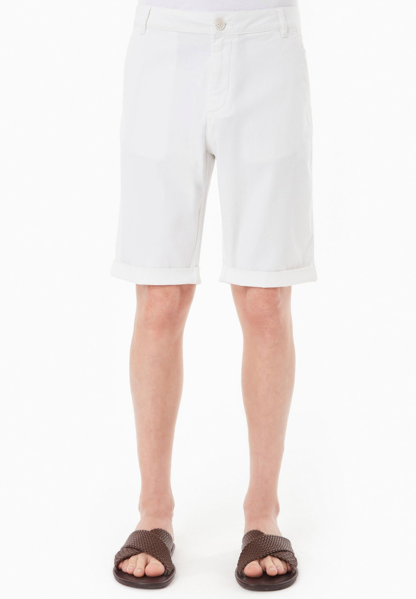 Men's Regular-Fit Organic Cotton Shorts White