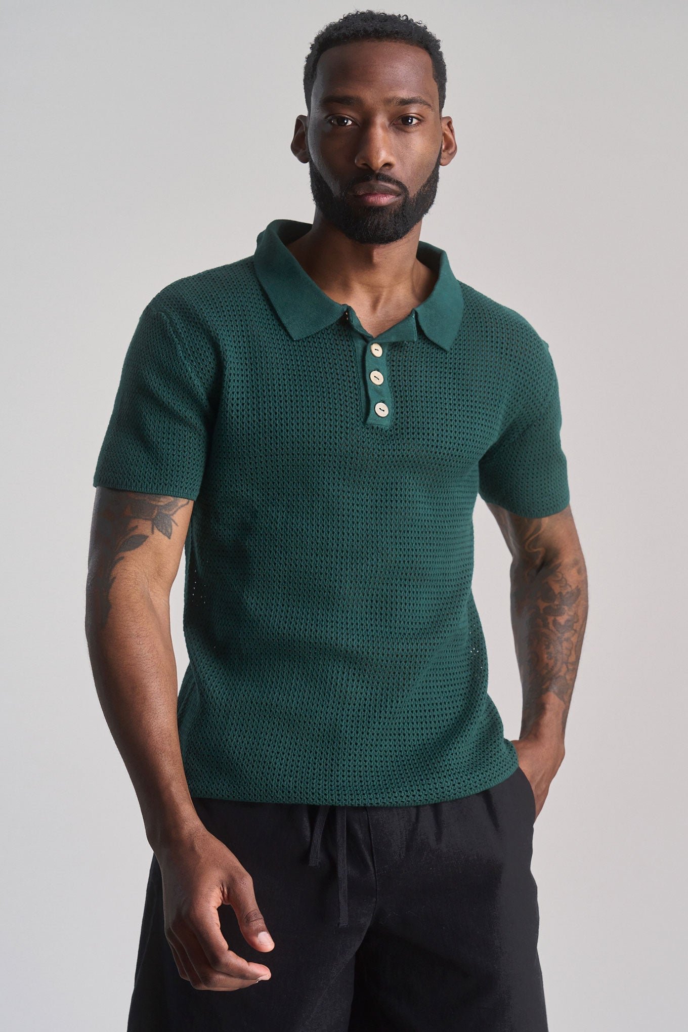 Oliver Organic Cotton Polo Top Dark Green
