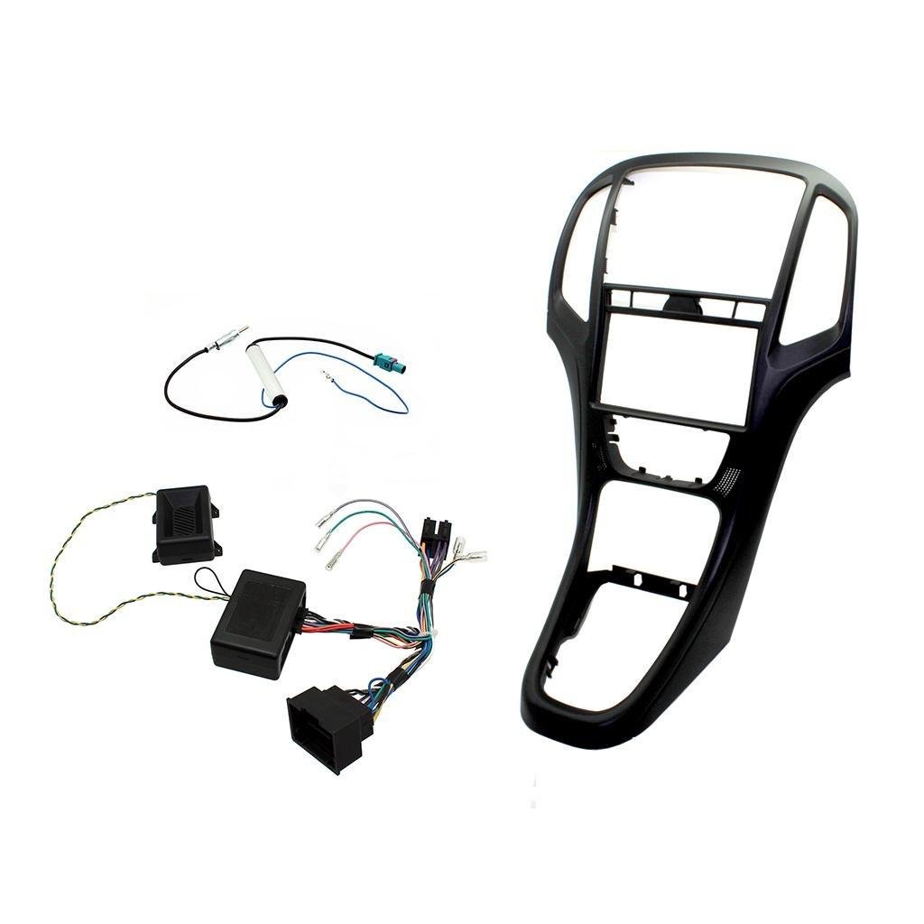 Opel Astra 2010-  2-DIN soittimen asennussarja (musta)