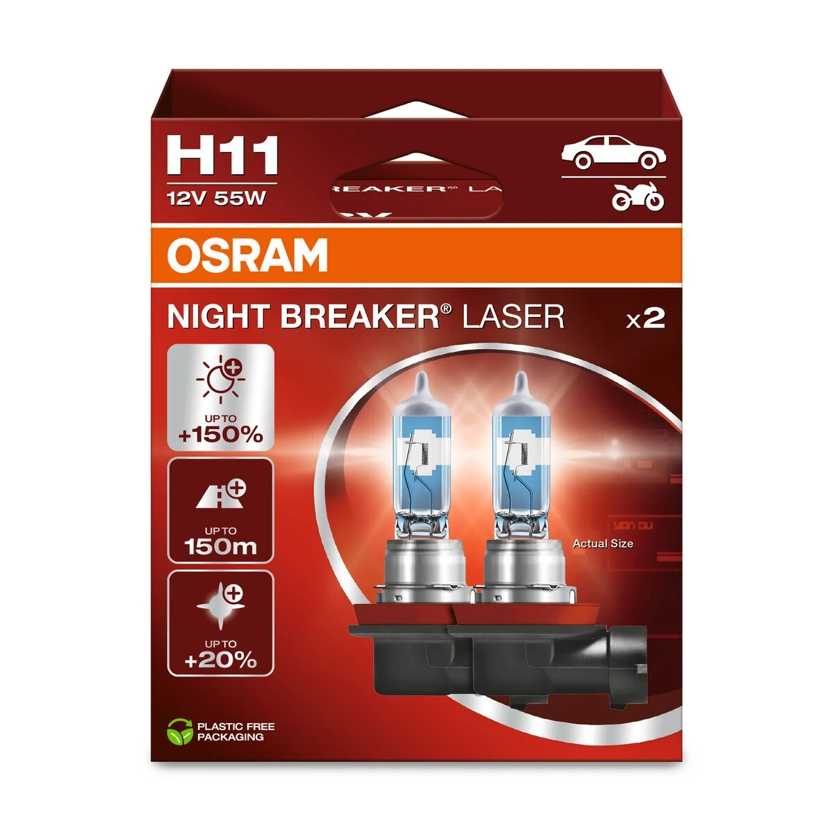 Osram Night Breaker Laser H11 polttimopari
