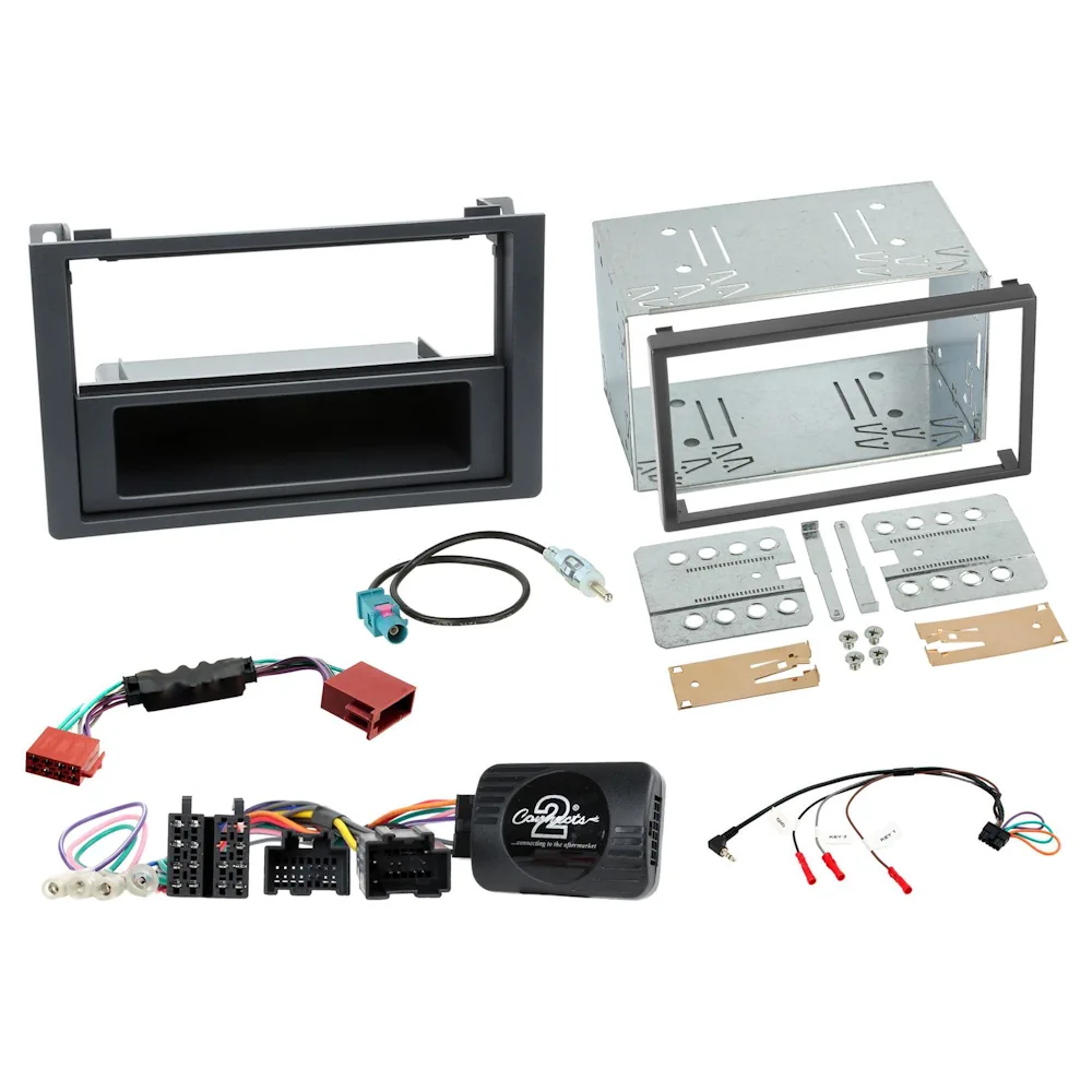 Saab 9-3 2008->1-DIN tai 2-DIN soittimen asennussarja