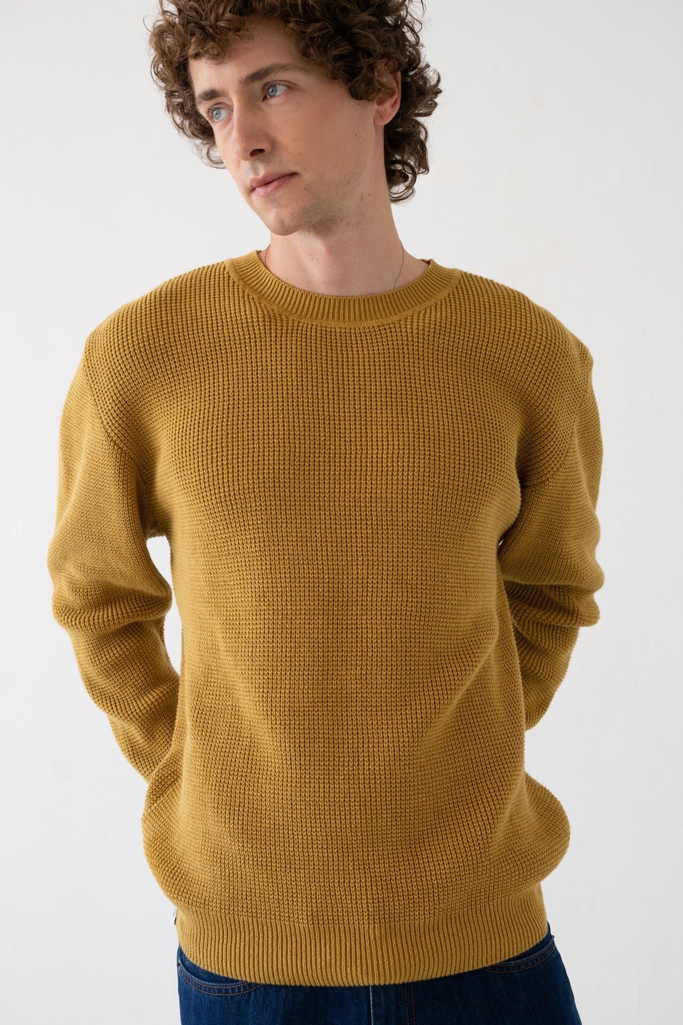 Men's Tam Organic Cotton Sweater Mustard