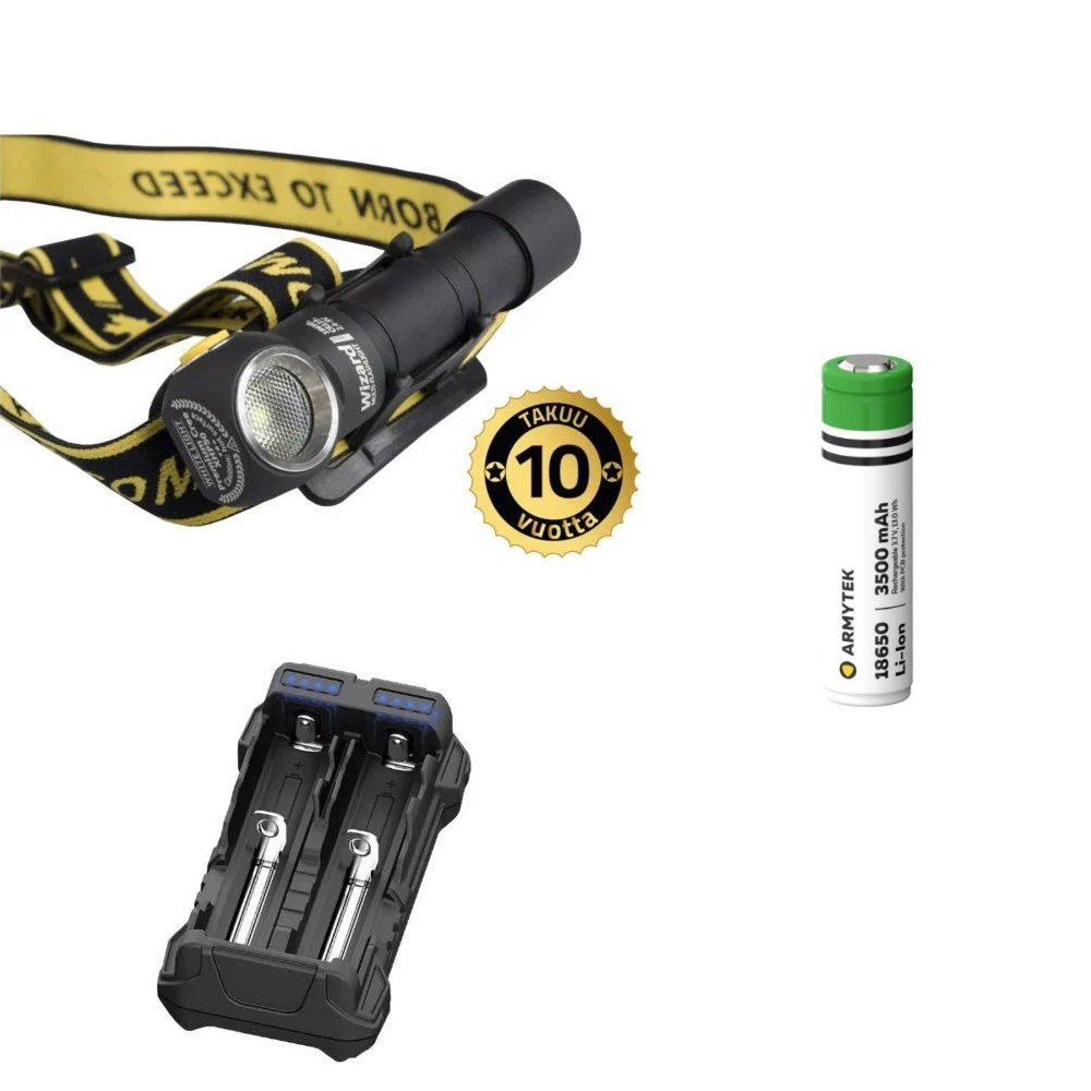 Armytek Wizard Pro C2 otsalamppu-bundle