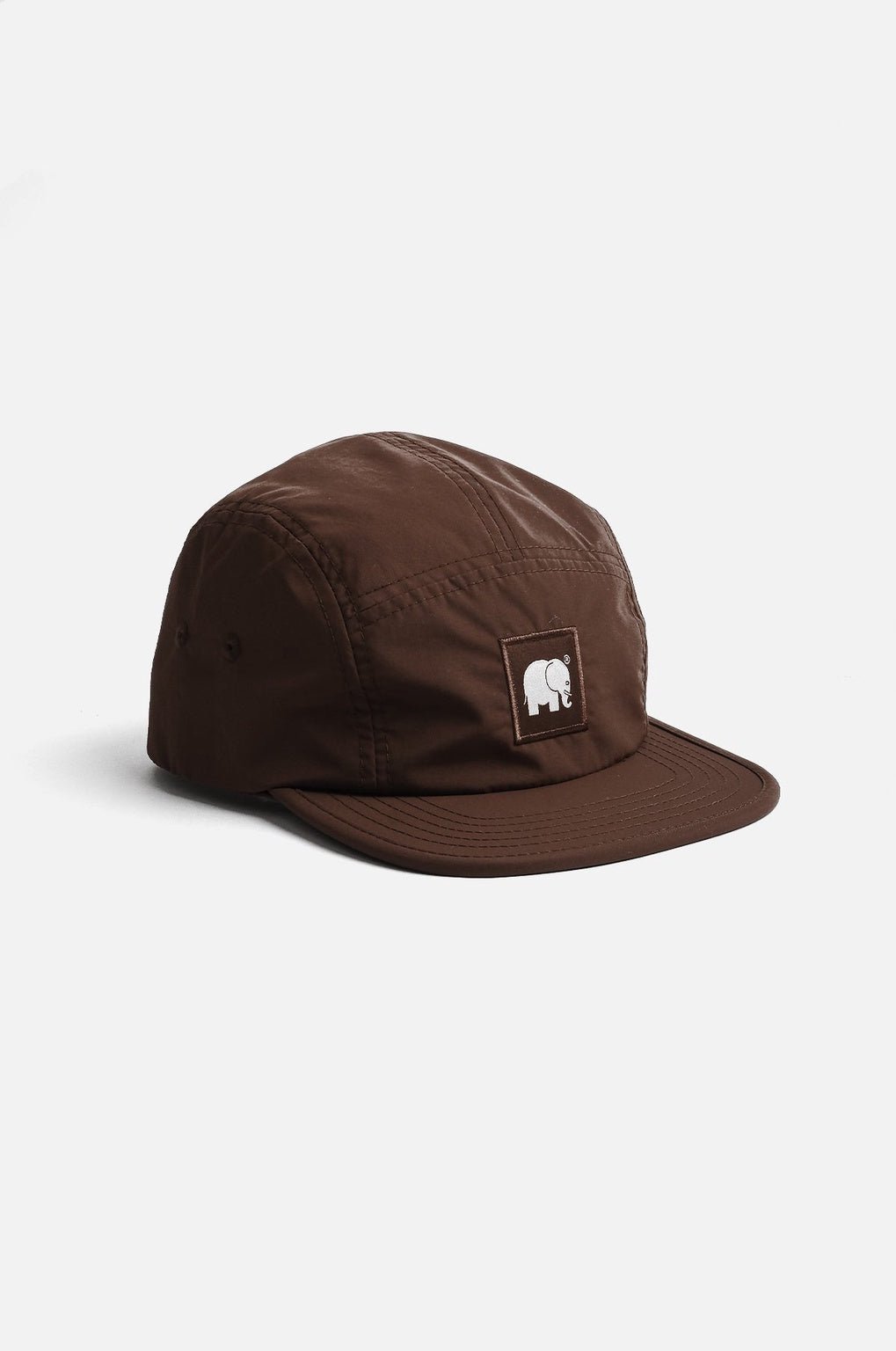 Water Repellent Nylon 5 Panel Cap Espresso