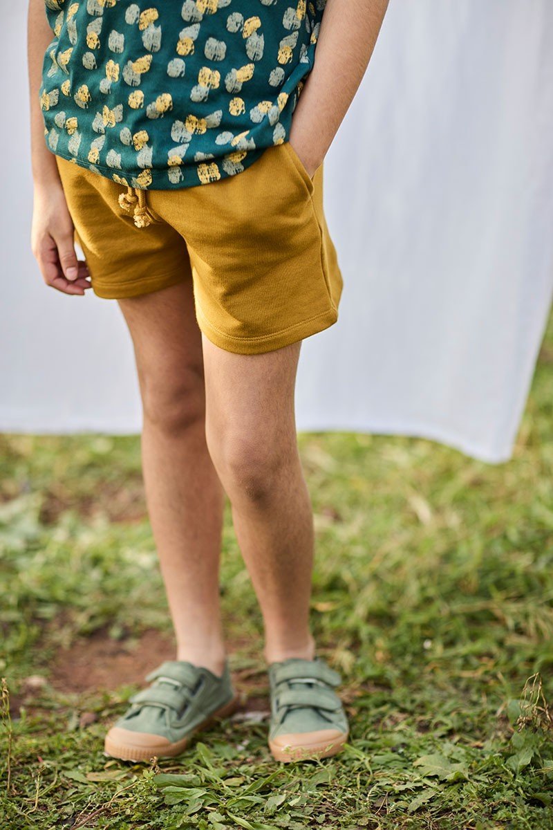 Kids' 100% Organic Cotton Shorts Mustard
