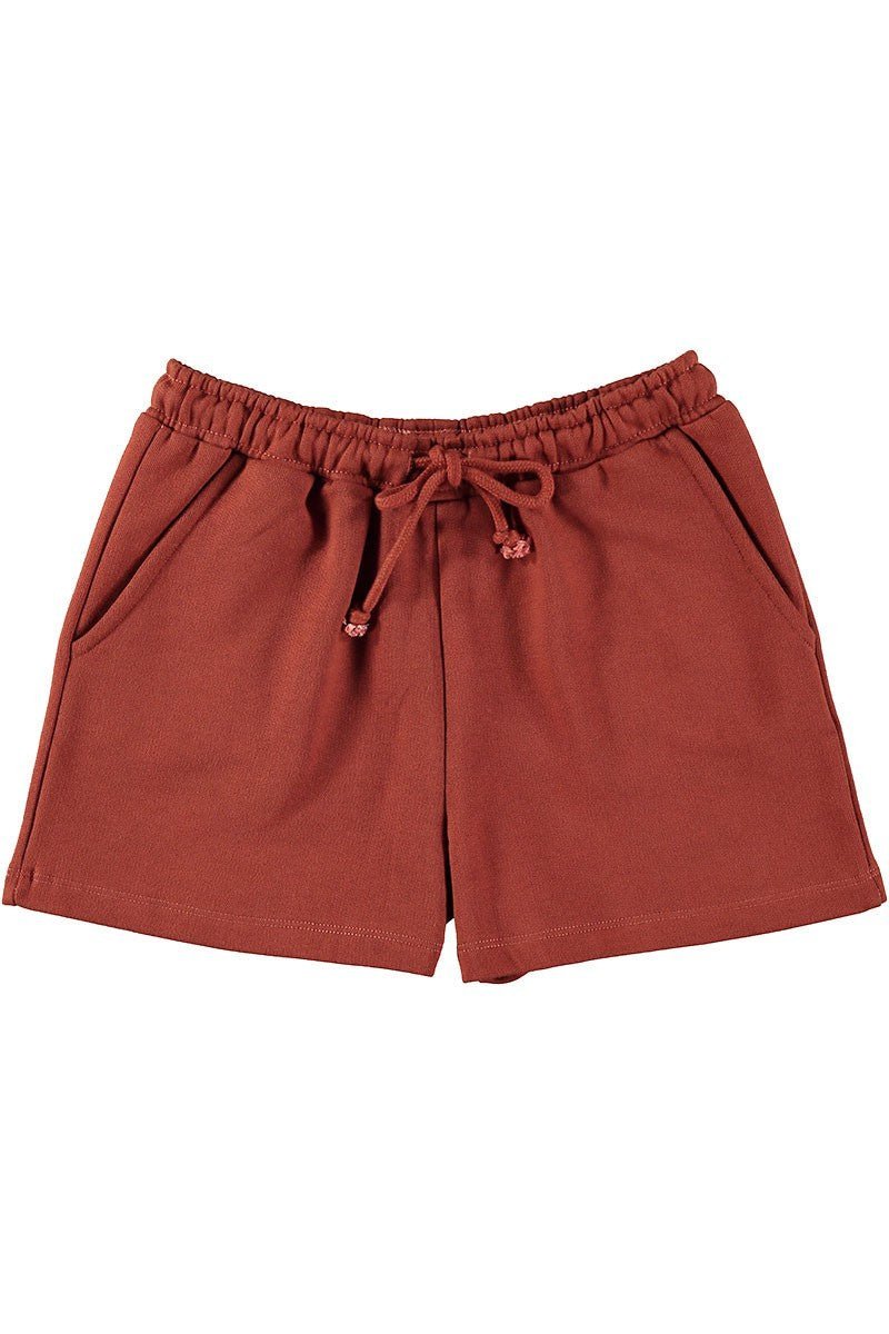 Kids' Linen And Organic Cotton Shorts Roiboos Red