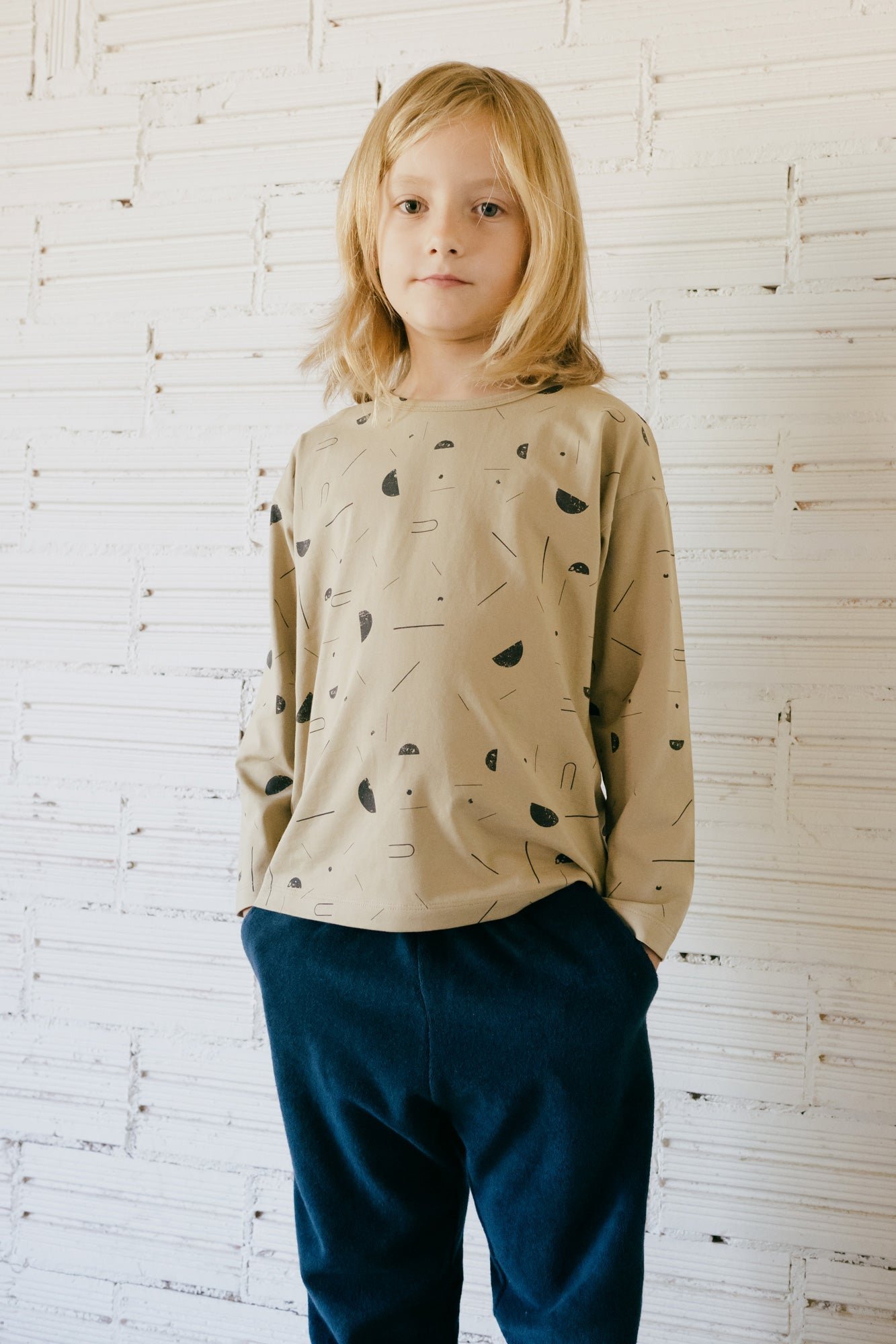 Kids' Gayle T-Shirt Sidereal Rain Beige