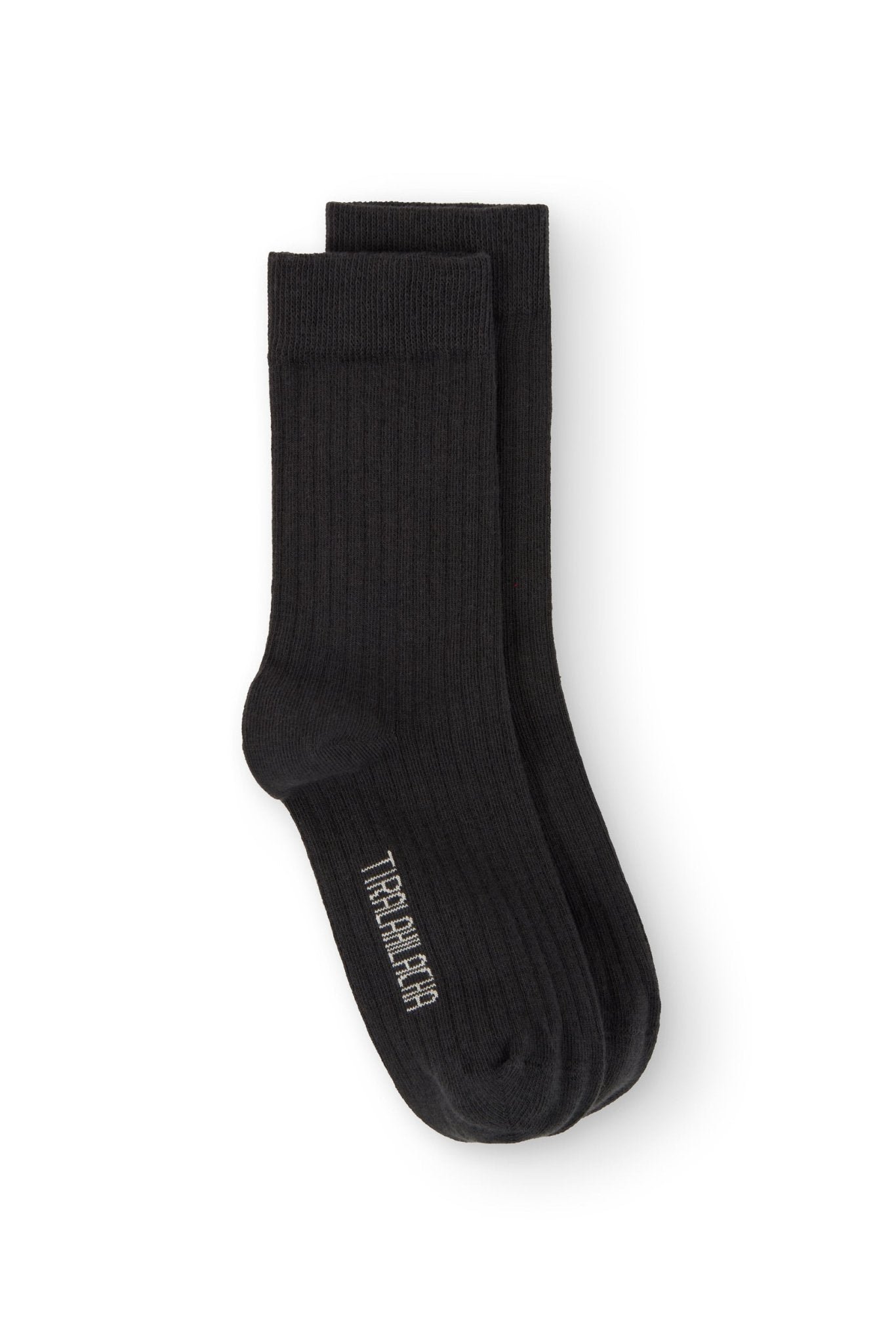 Kids' Ribbed Crew Socks Cosmos Black