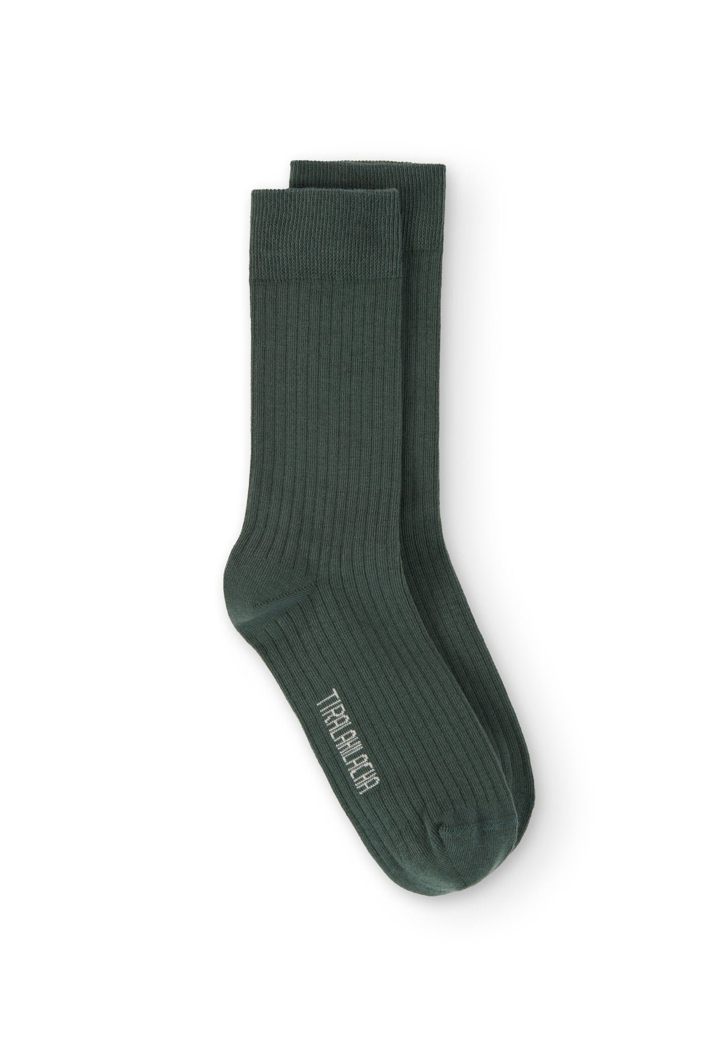 Ribbed Crew Socks Blue