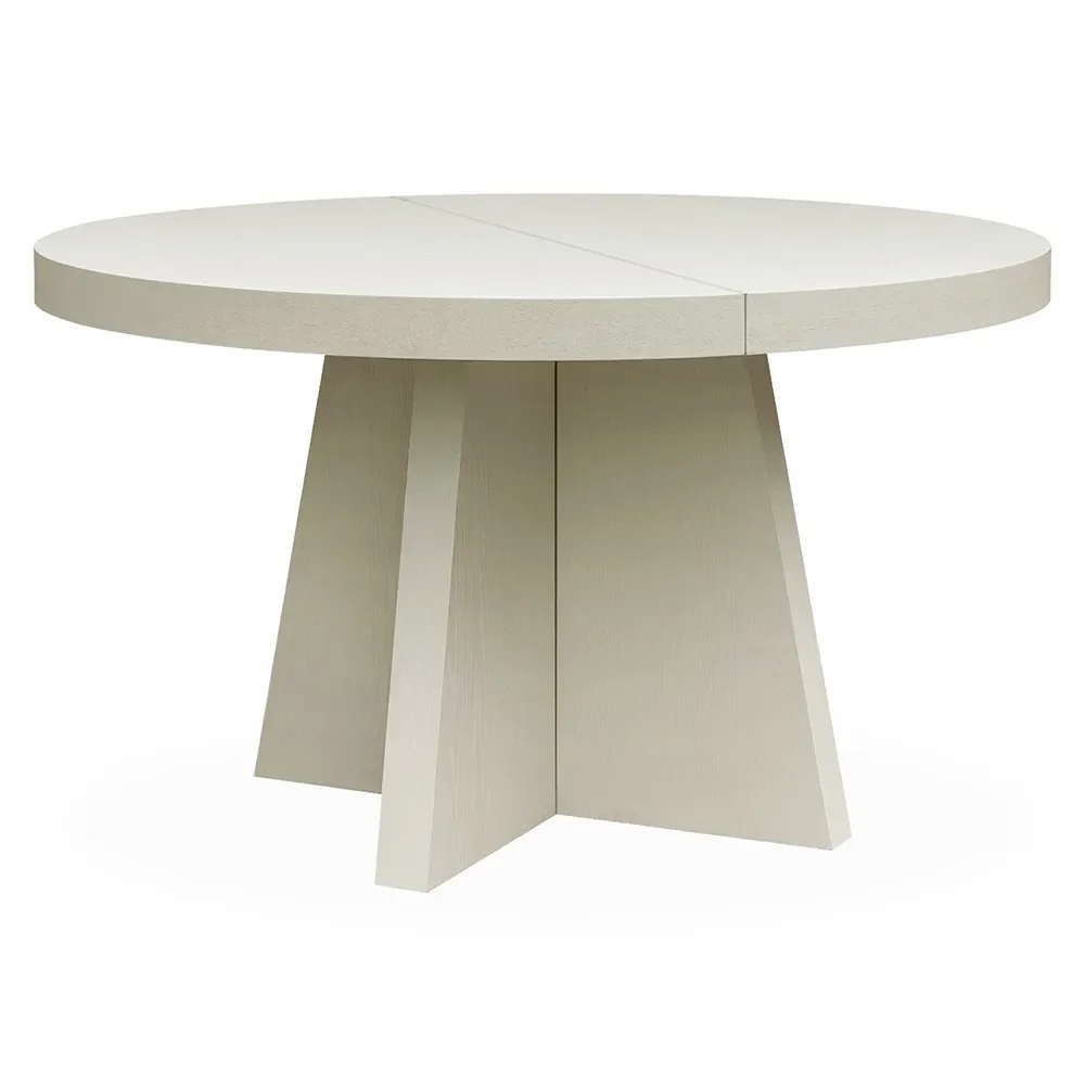 Artwood, TRENT jaettavissa oleva ruokapöytä 130-150x130 cm-Ivory sumu