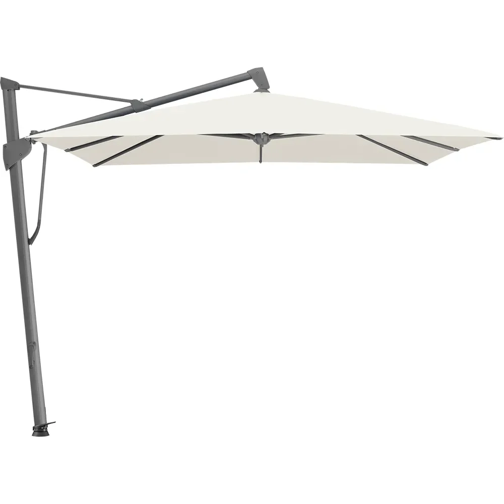 Glatz, Sombrano S+ vapaasti riippuva aurinkovarjo 350 x 350 cm kat. 2 antracite alu / 158 Off white