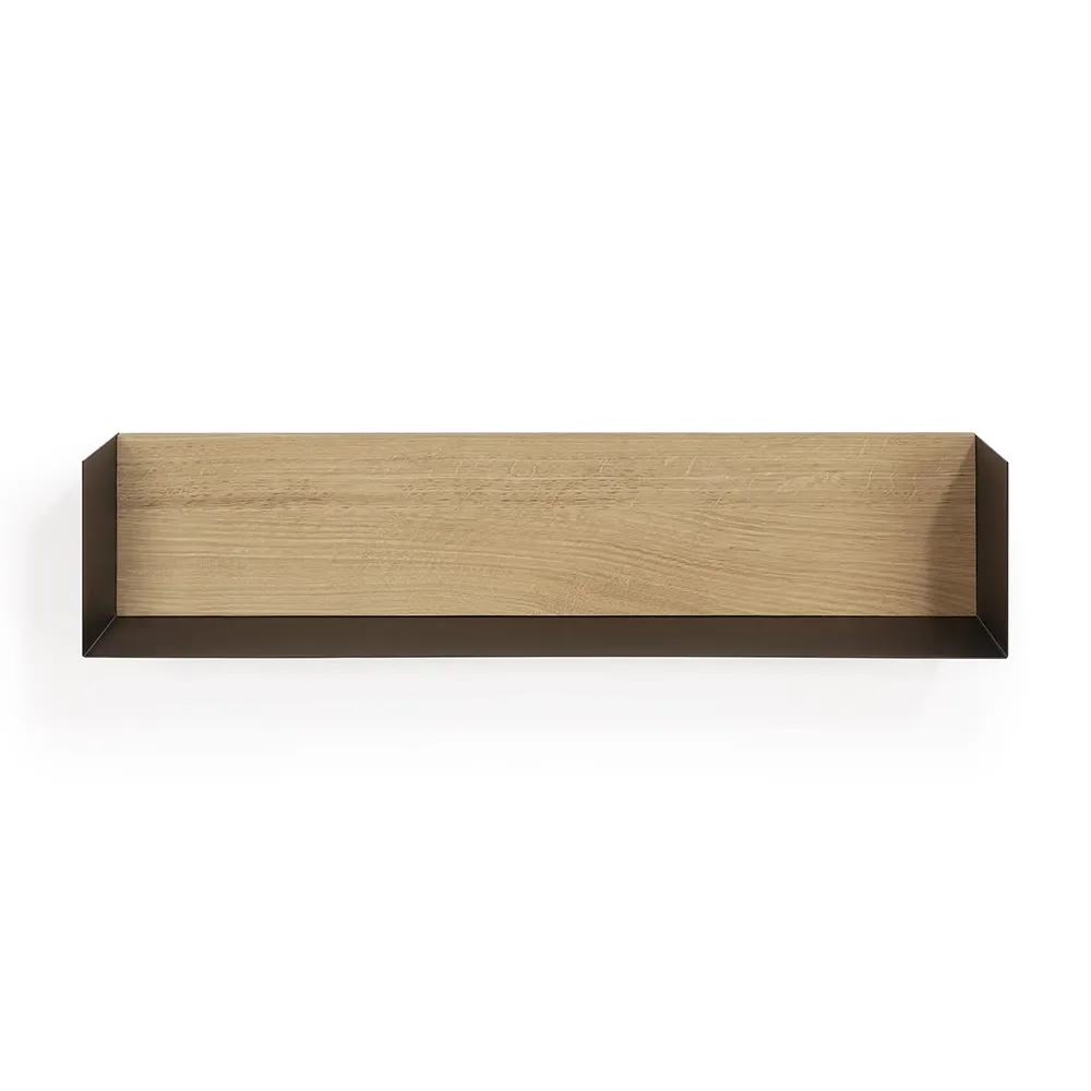 Ethnicraft, U shelf 70x15 cm tammi/musta metalli