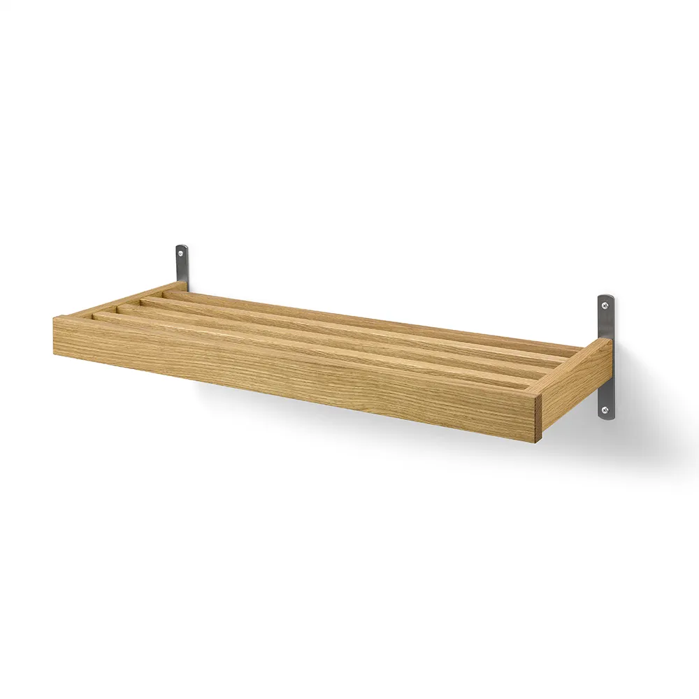 Oscarssons Möbel, Nadja Kenkähylly 80 cm seinäkiinnitteinen Lakattu tammi/hiekkateräs
