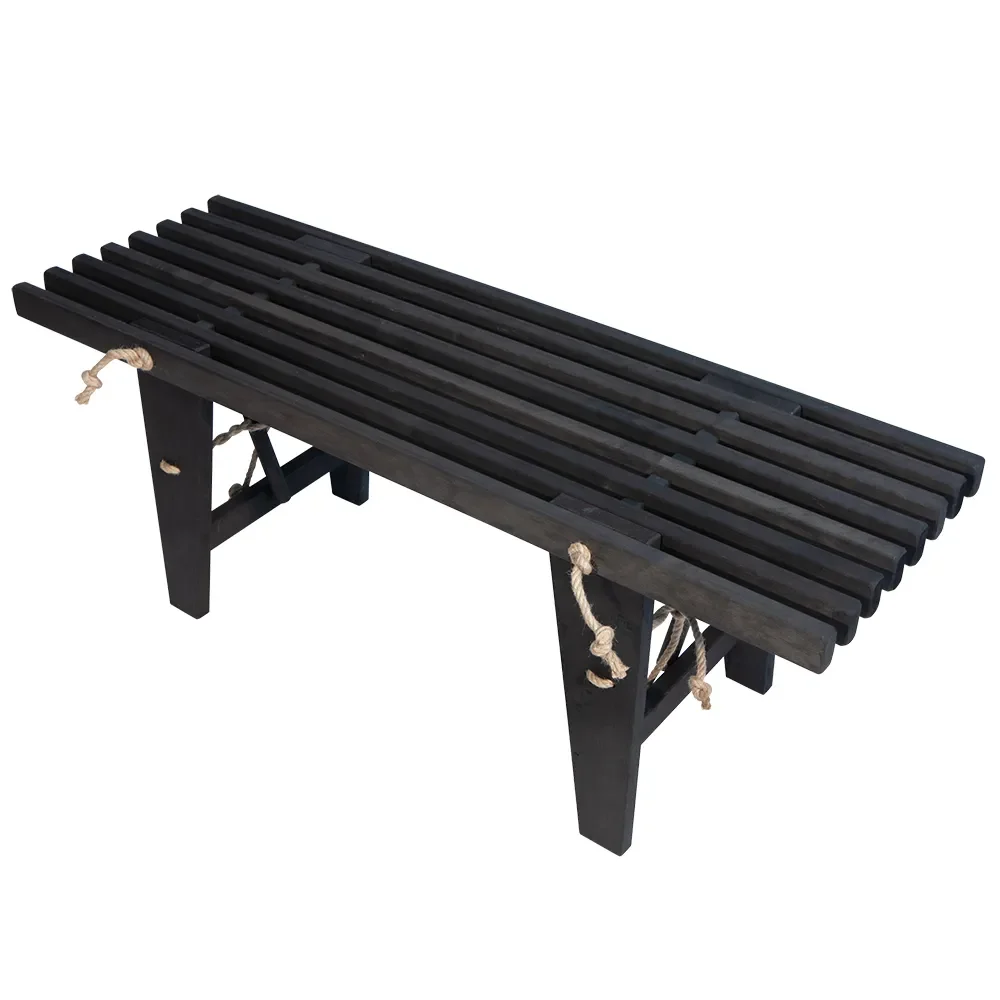 Hillerstorp, D-Bench Penkki 120 cm Musta öljytty leppä