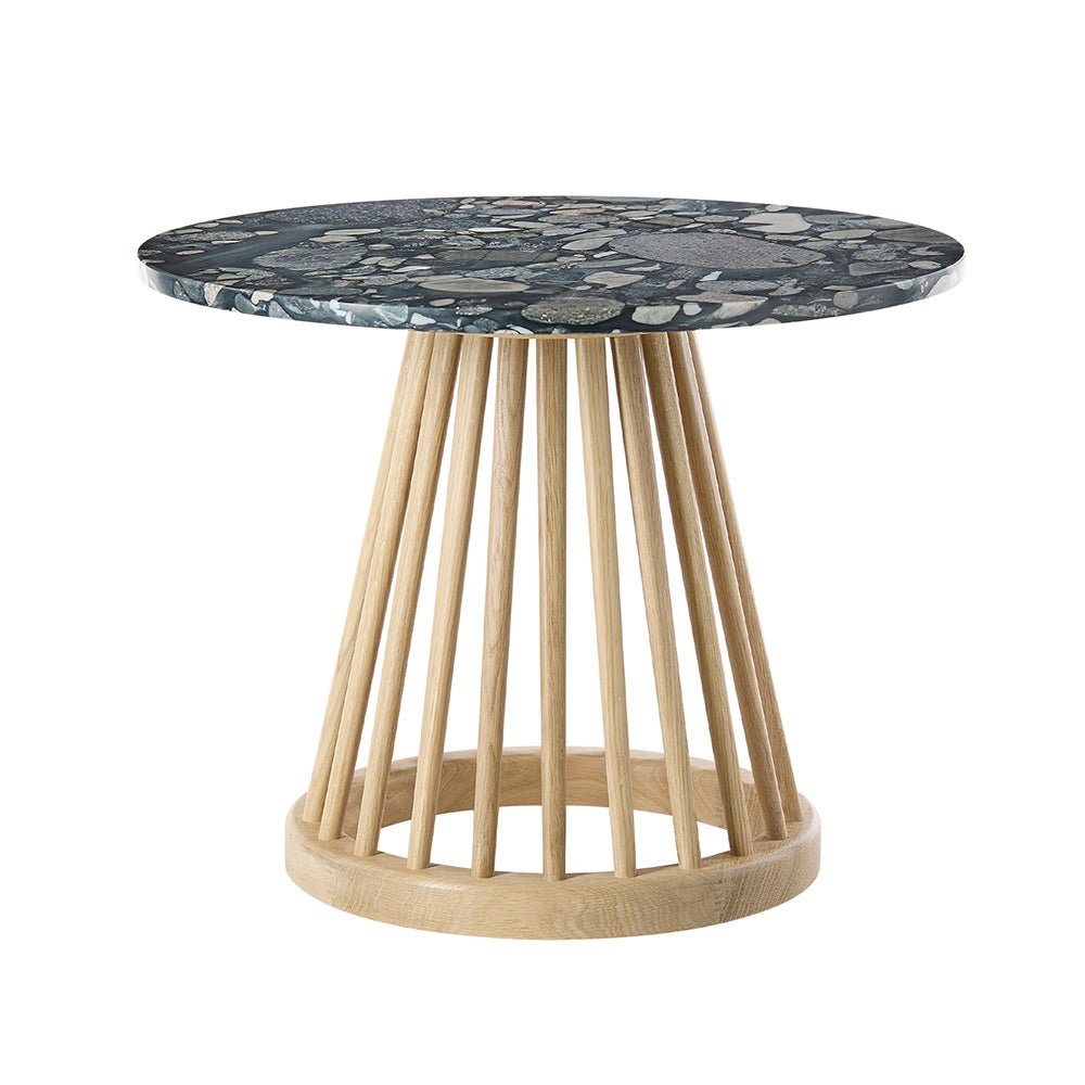 Tom Dixon, Fan-pöytä luonnonkivikansi 60 cm pebble