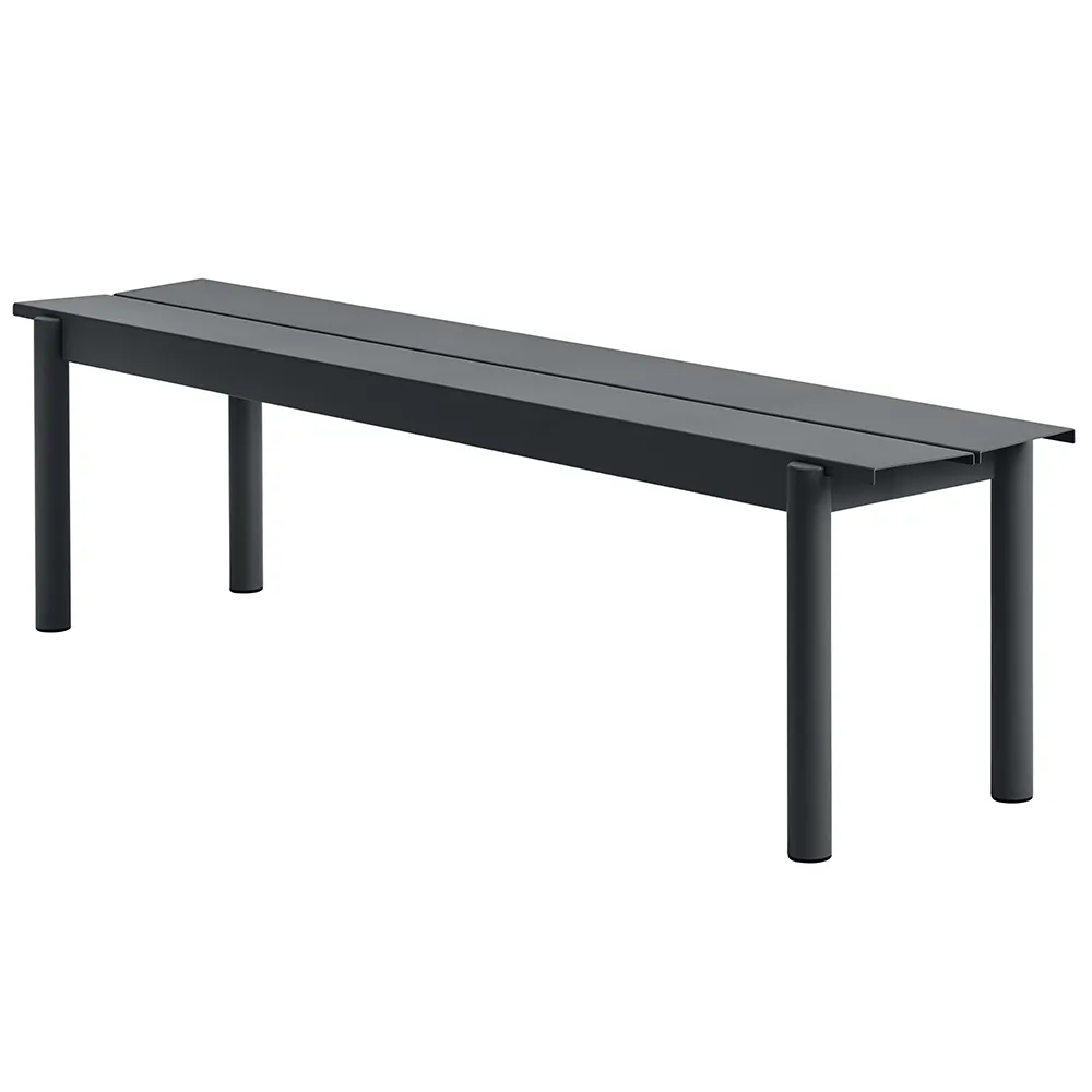 Muuto, Linear Steel Penkki 170x34 cm Anthracite Black