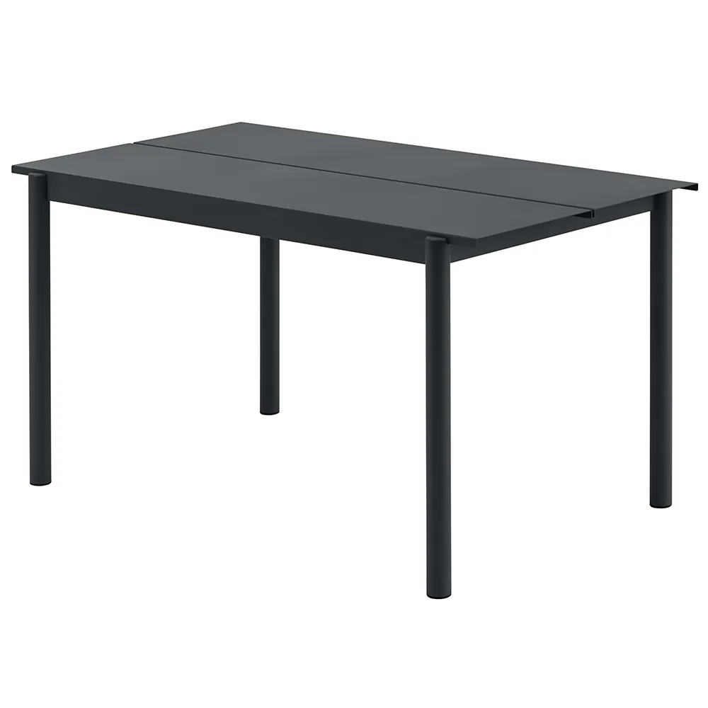 Muuto, Linear Steel Ruokapöytä 140X75 cm Anthracite Black