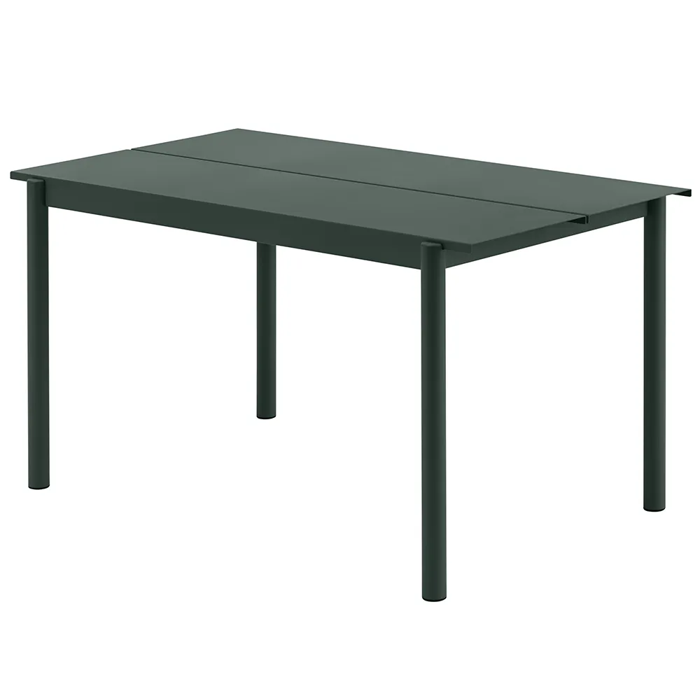 Muuto, Linear Steel Ruokapöytä 140X75 cm Dark Green