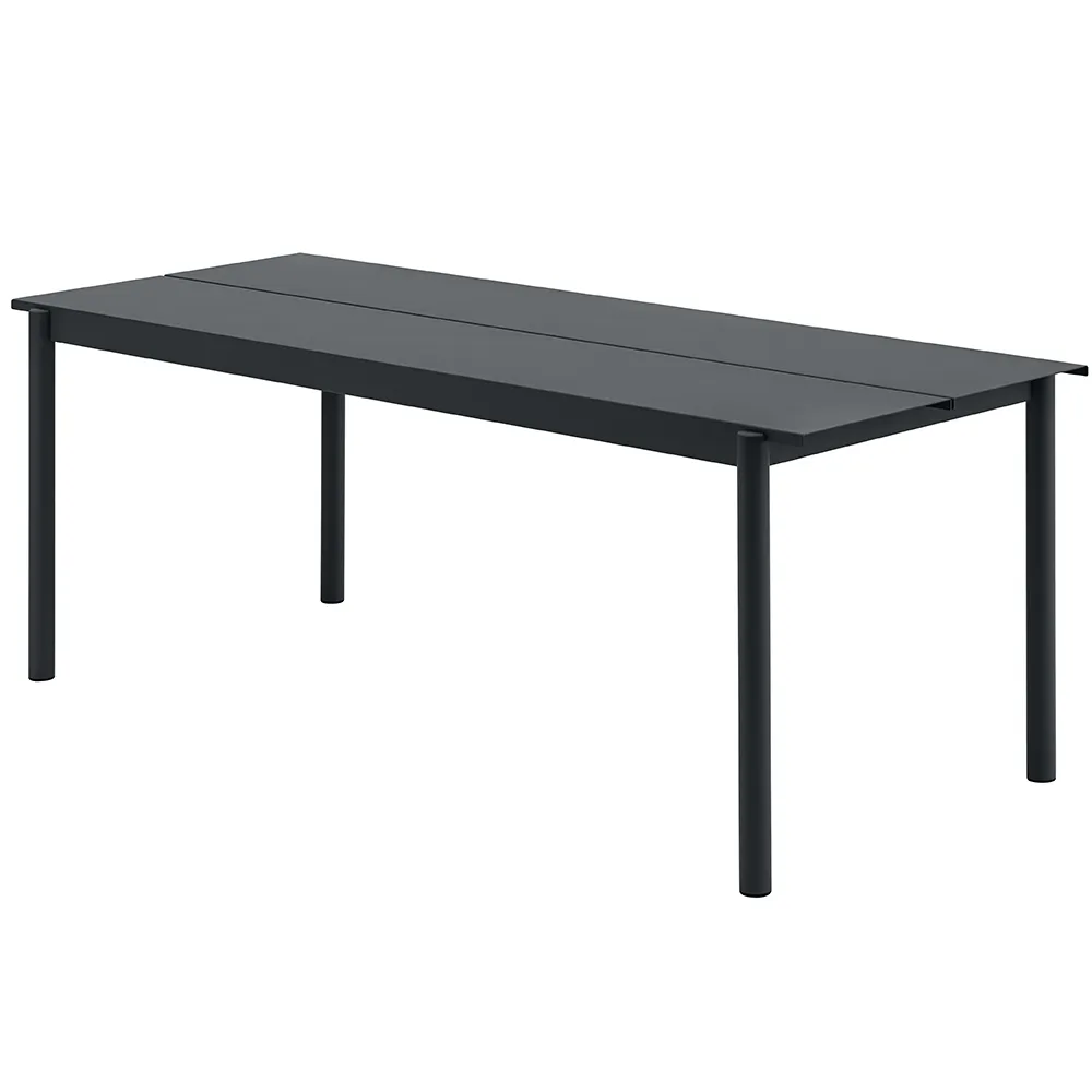 Muuto, Linear Steel Ruokapöytä 200X75 cm Anthracite Black