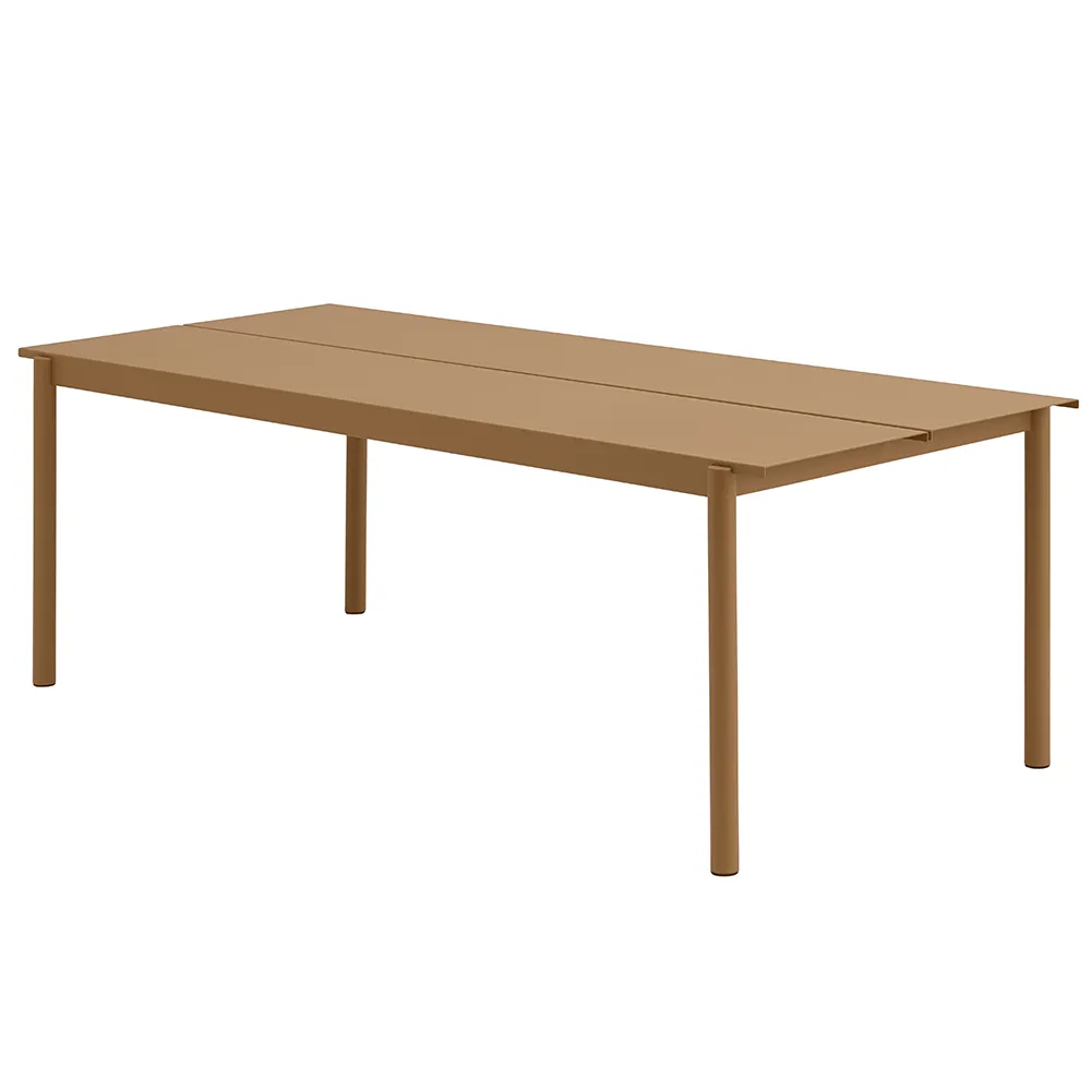 Muuto, Linear Steel Ruokapöytä 220x90 cm Burnt Orange