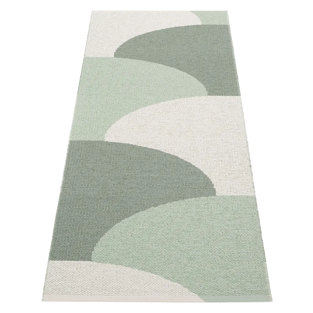 Pappelina, Hill matto Army/Misty Mint/Fossil Grey 70 x 180cm