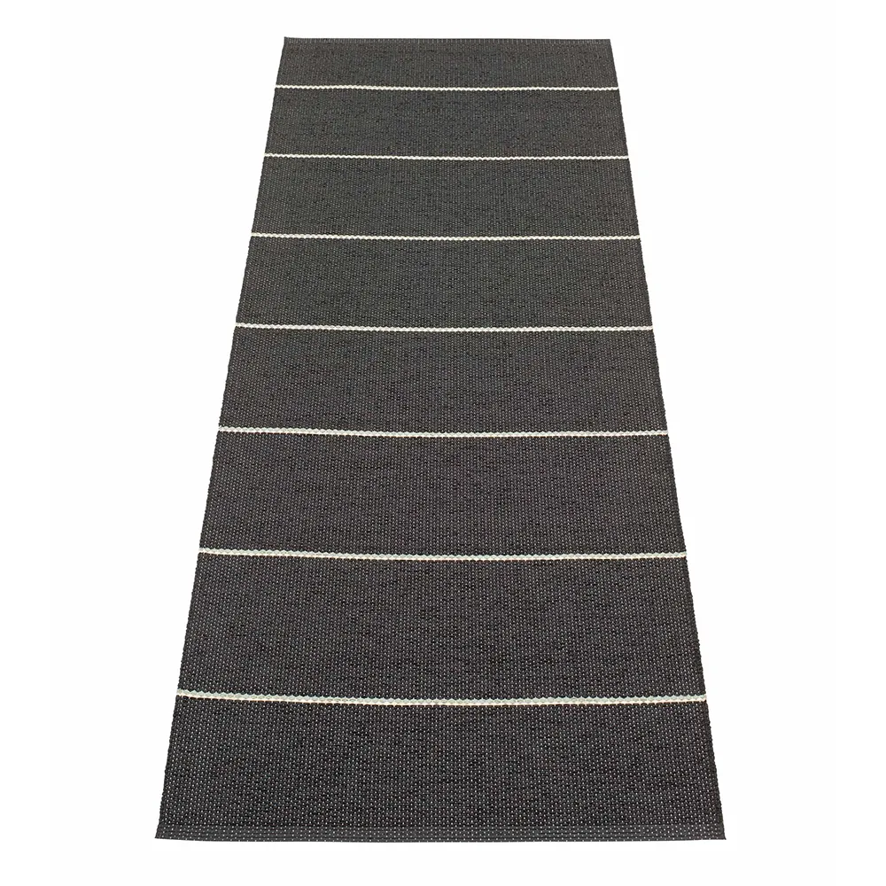 Pappelina, Lea matto Black/Misty Mint/Vanilla 70 x 225 cm