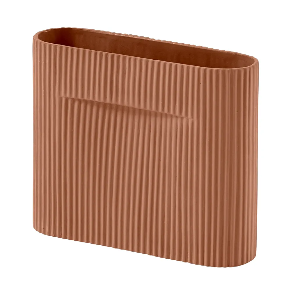 Muuto, Ridge Maljakko H: 16,5 cm Terracotta