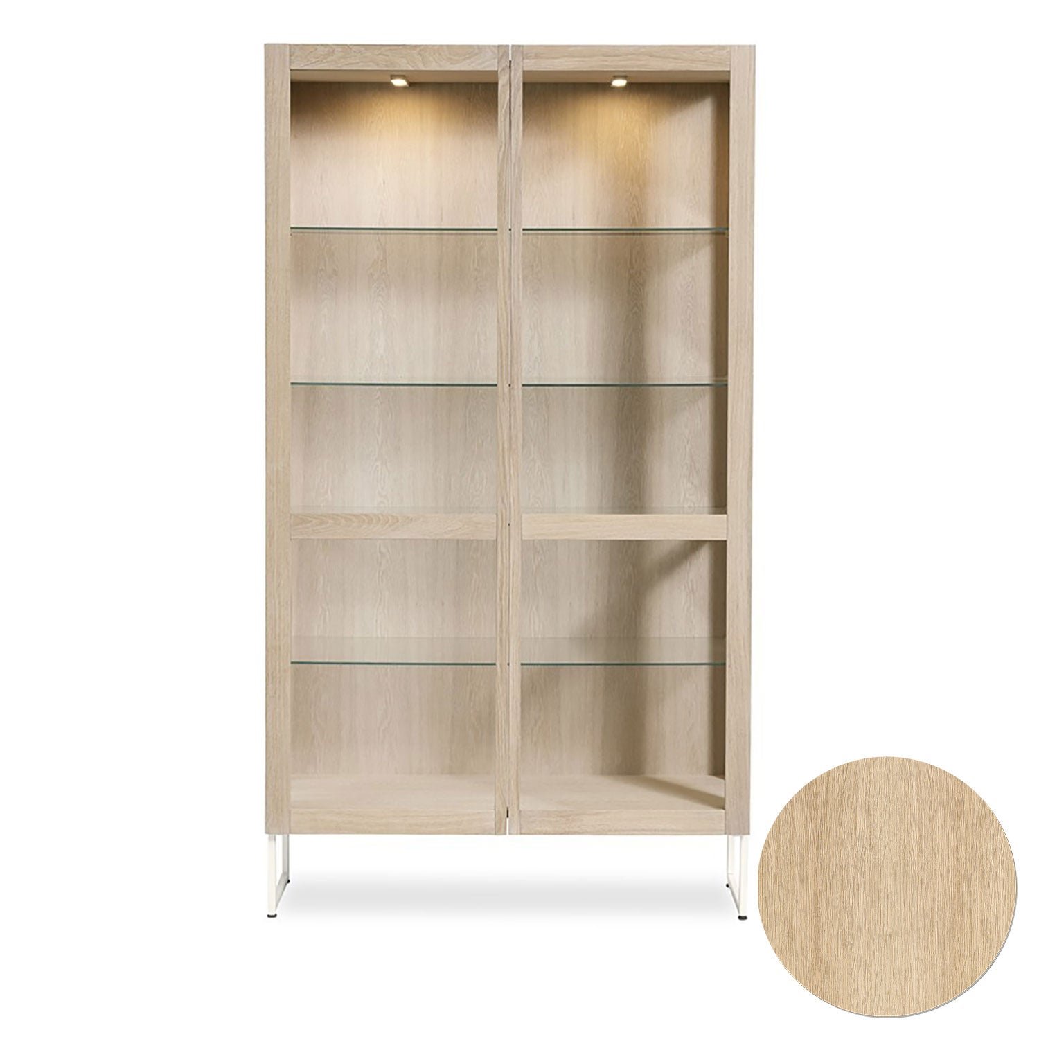 Skovby, Sm452 Lasikaappi Tammi Lakka 100X43X162Cm