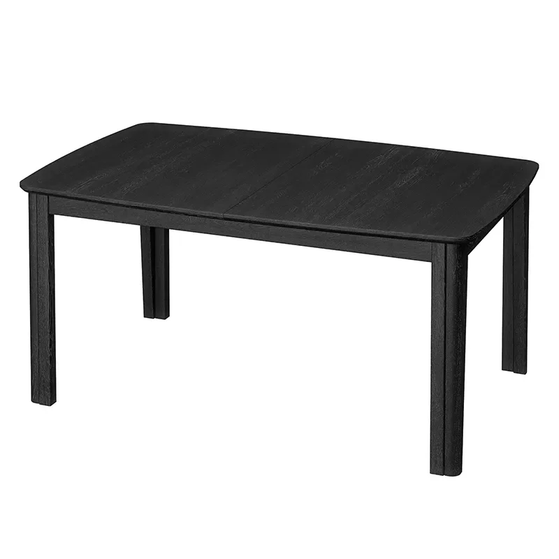 Skovby, SM107 Ruokapoyta 101x160-316-368 cm Musta lakattu tammi