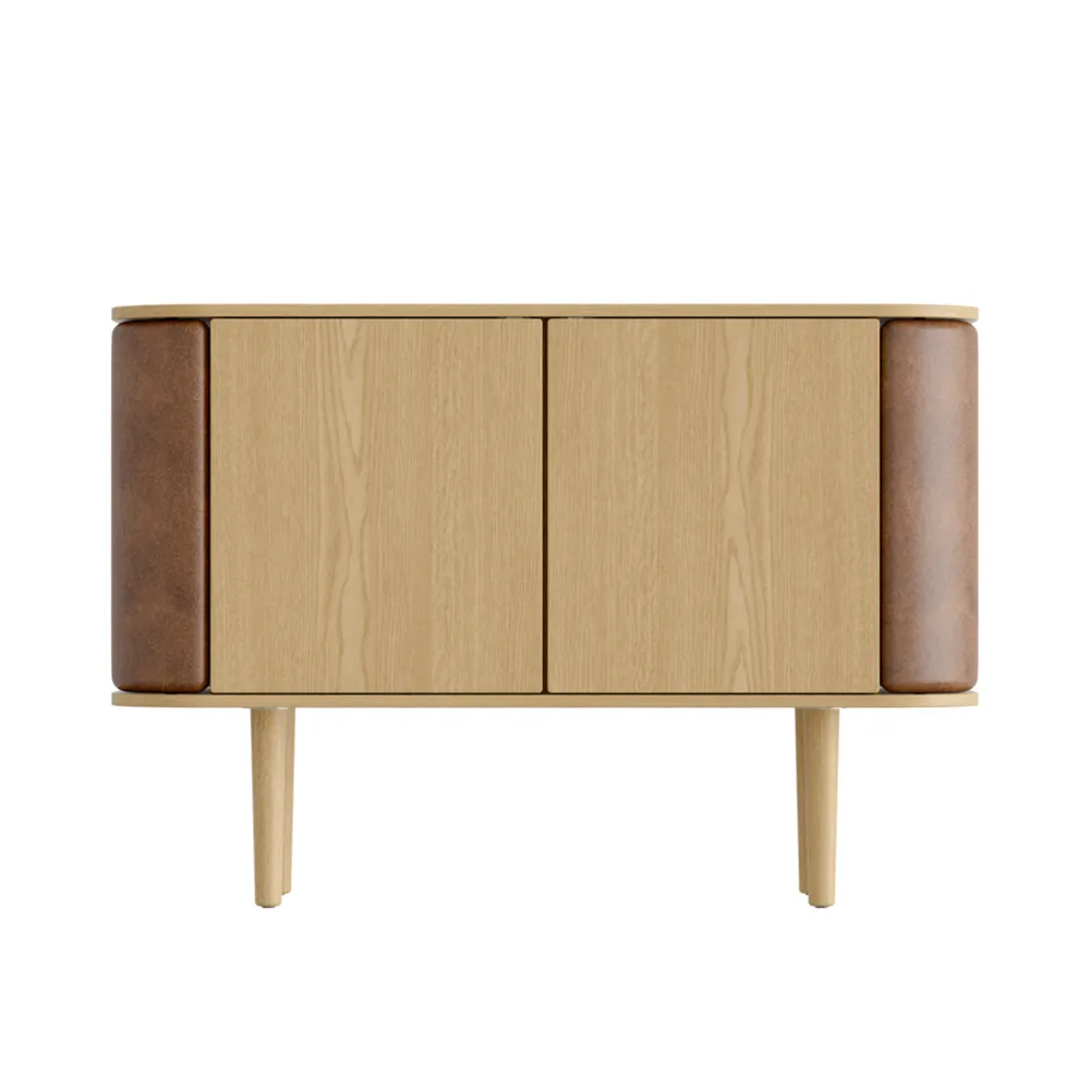 Umage, Treasures 2-ovinen kaappi tammi/brown faux leather
