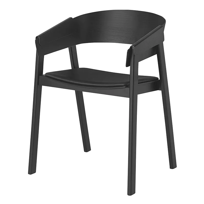 Muuto, Cover tuoli - Refine Leather Black Black