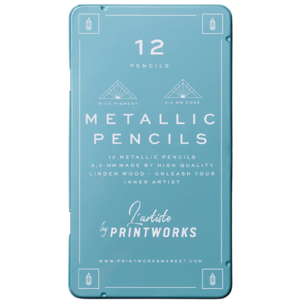 Printworks, 12 värikynää - Metallic
