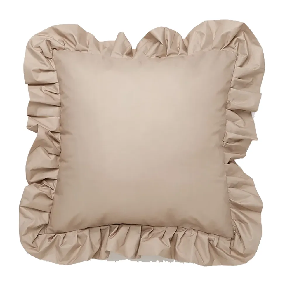 Garden Glory, Koristetyyny röyhelöllä 45x45 cm Beige