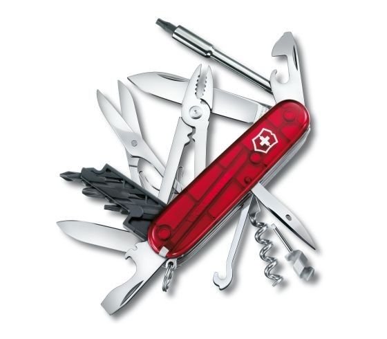 Victorinox CyberTool M32 -monitoimityökalu, läpinäkyvä punainen