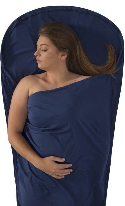 Sea to Summit Sleepliner Cotton Premium Mummy Navy Blue