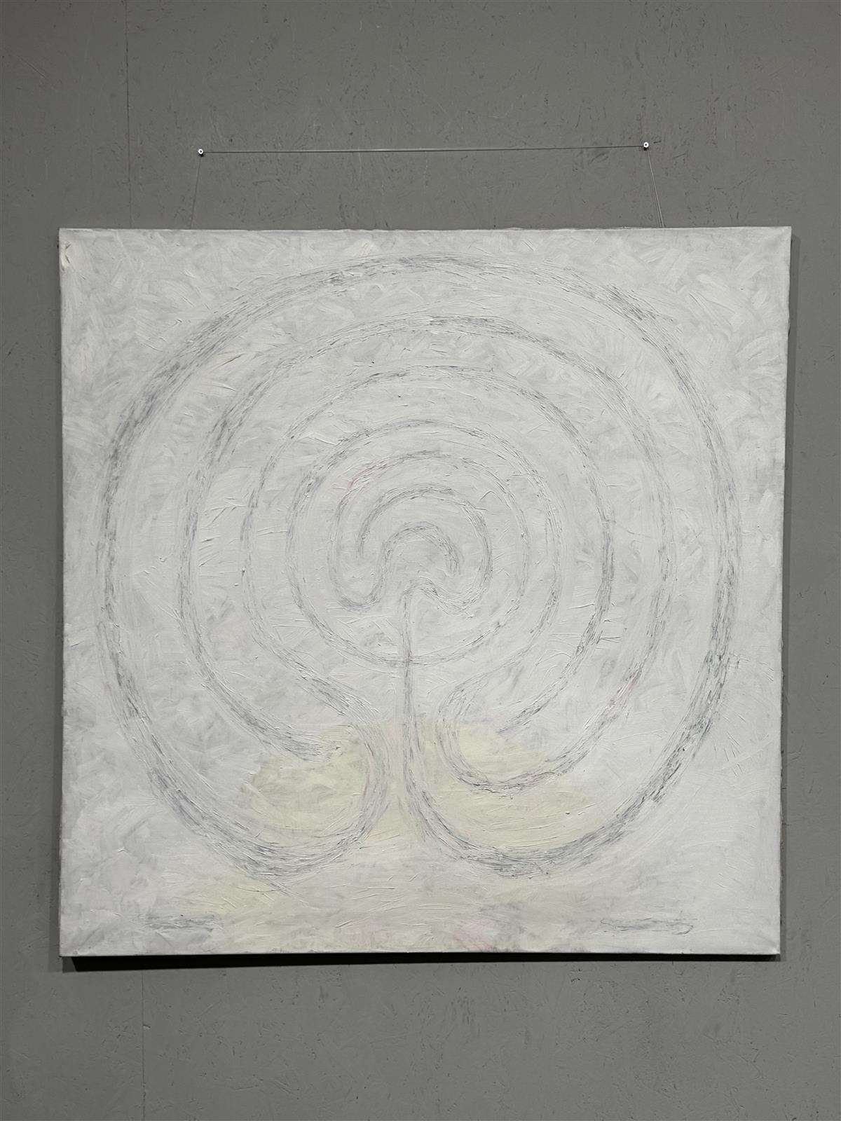 Taulu abstrakti maalaus, öljyväri 120x120