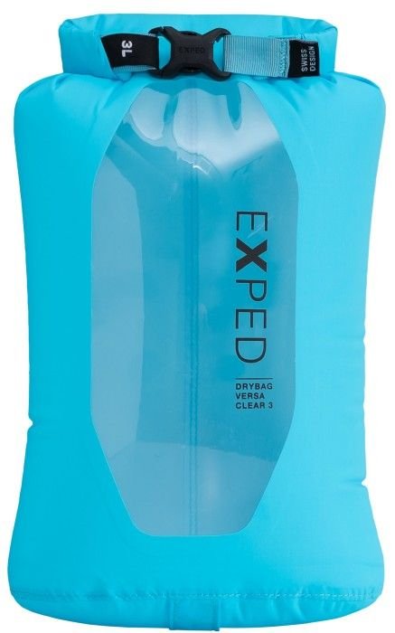 Exped Drybag Versa Clear 3 kuivapussi, Cyan