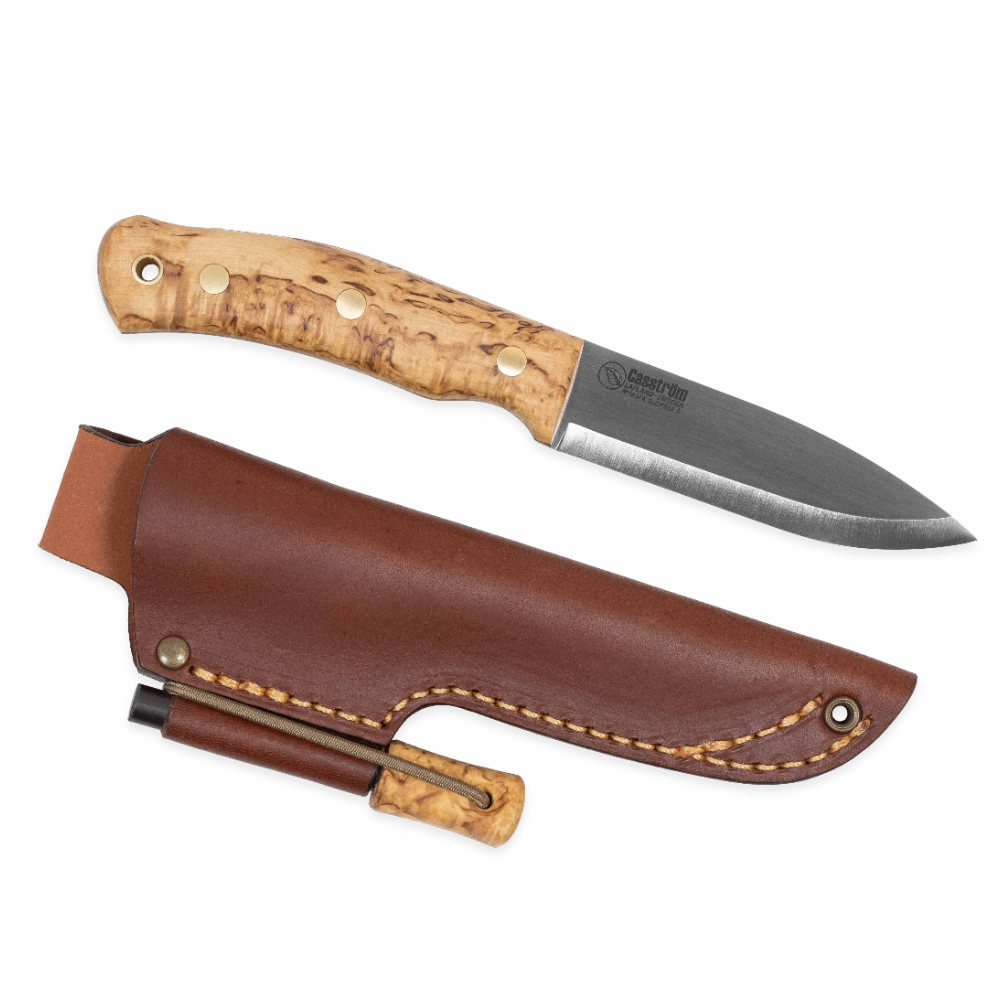 Casström No.10 Swedish Forest Knife Sleipner puukko kipinäraudalla, Masur/Scandi
